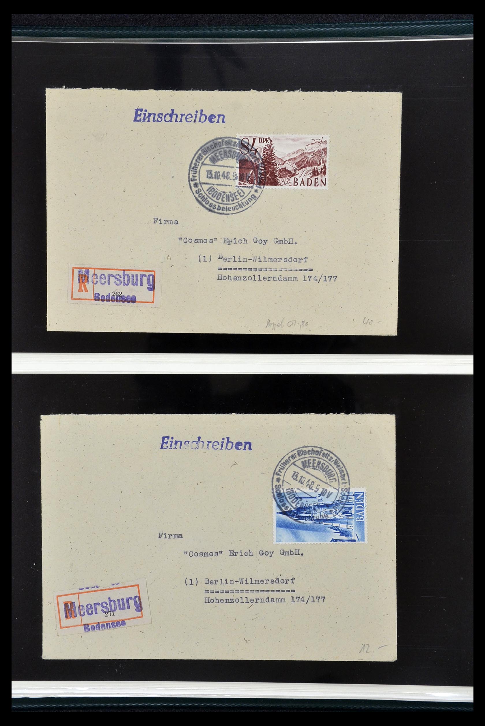 34814 015 - Postzegelverzameling 34814 Franse Zone 1945-1949.