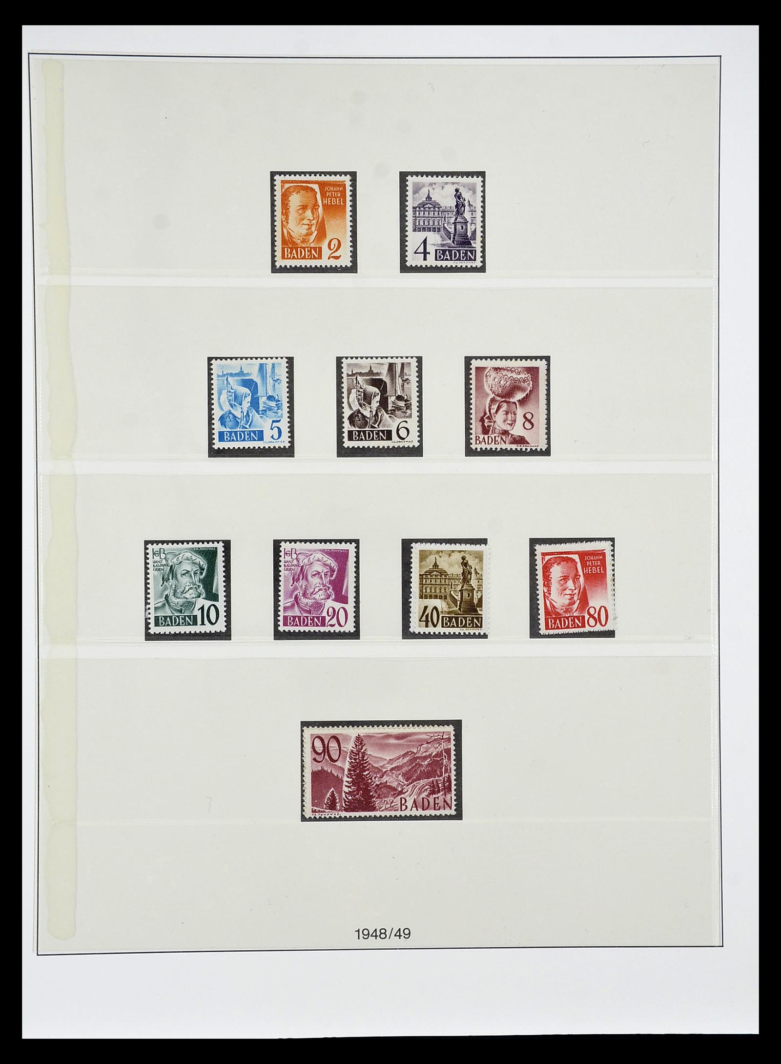 34814 016 - Postzegelverzameling 34814 Franse Zone 1945-1949.