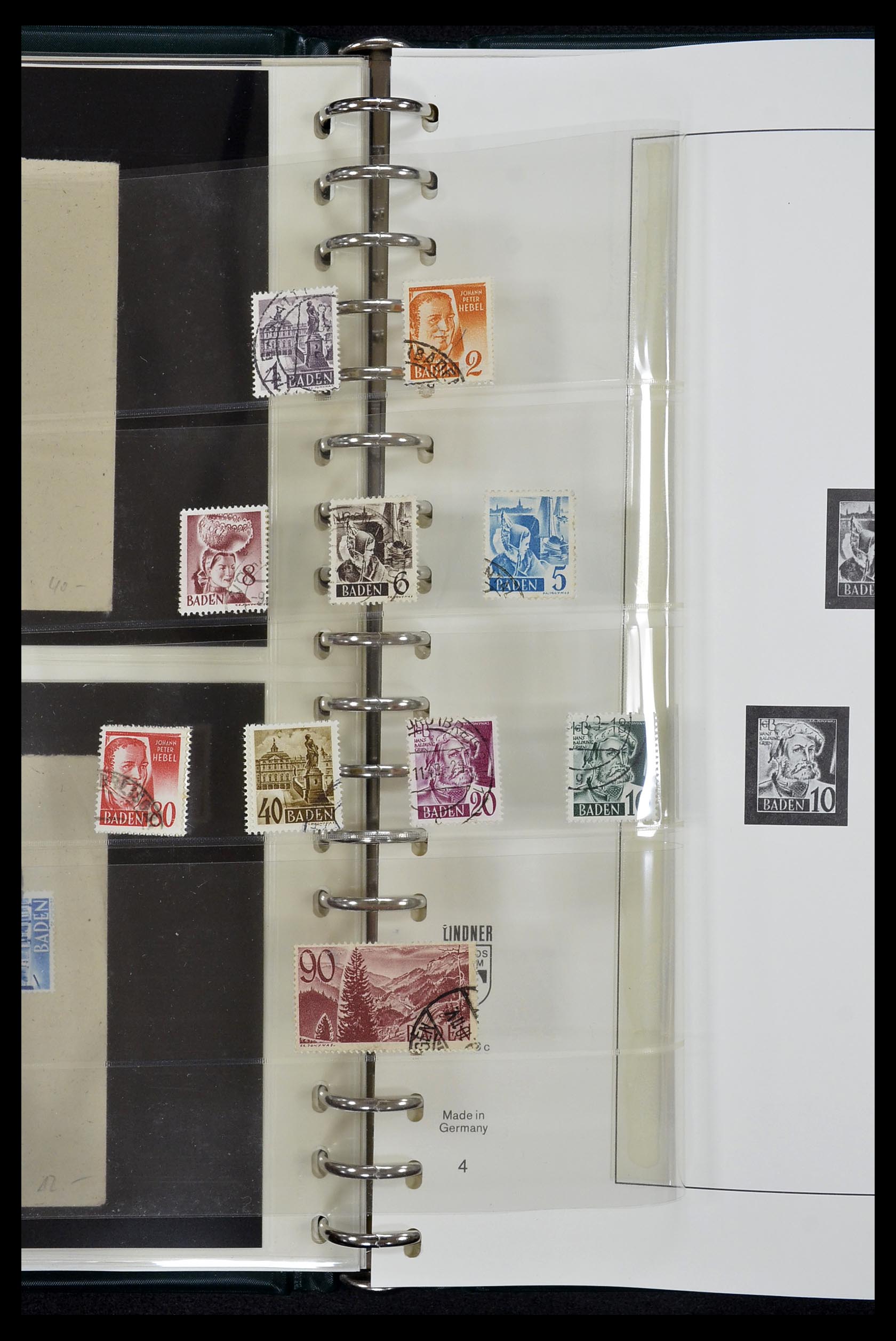 34814 017 - Postzegelverzameling 34814 Franse Zone 1945-1949.