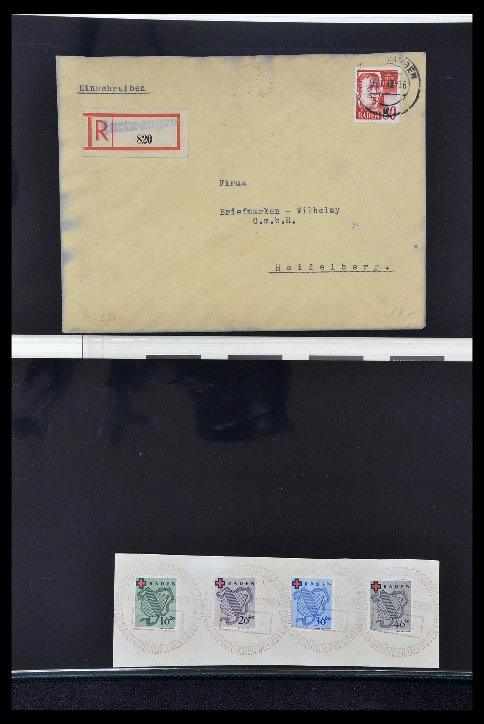 34814 018 - Postzegelverzameling 34814 Franse Zone 1945-1949.