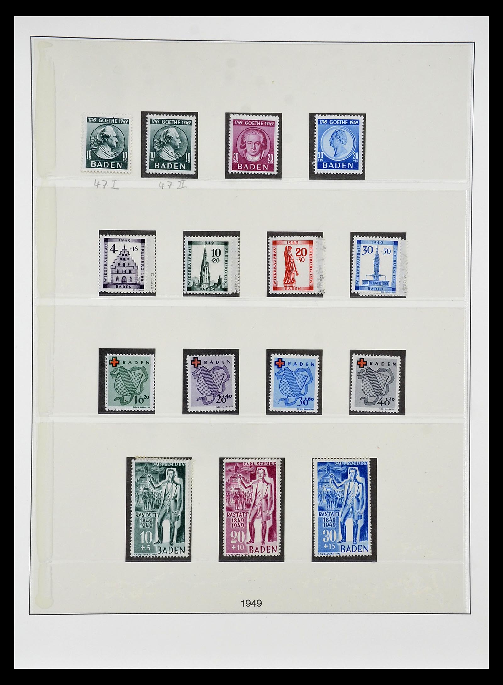 34814 019 - Postzegelverzameling 34814 Franse Zone 1945-1949.