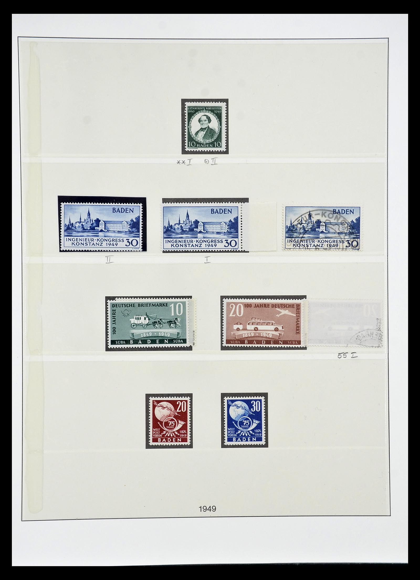 34814 023 - Postzegelverzameling 34814 Franse Zone 1945-1949.
