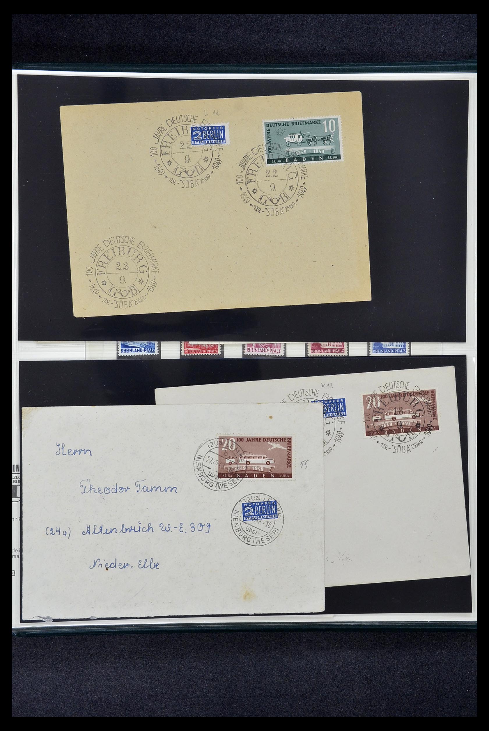 34814 025 - Postzegelverzameling 34814 Franse Zone 1945-1949.