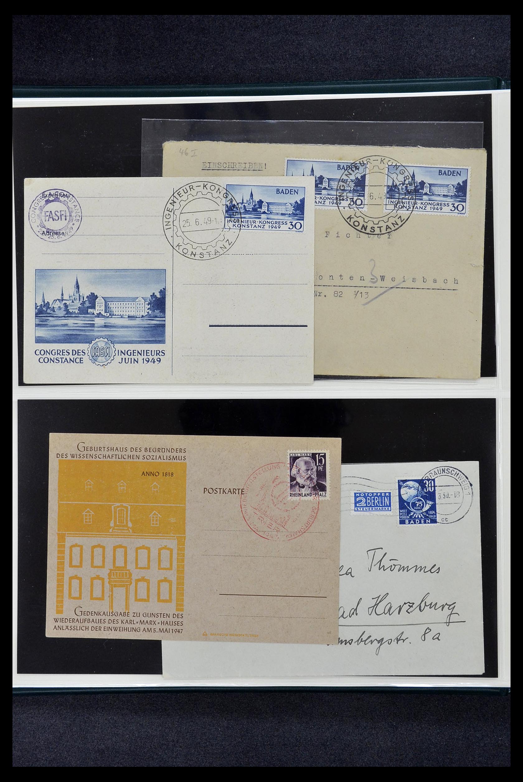 34814 026 - Postzegelverzameling 34814 Franse Zone 1945-1949.