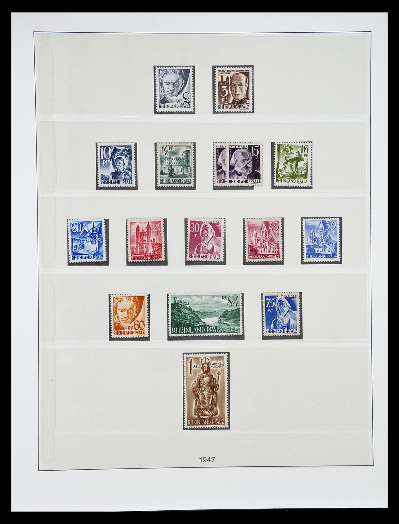 34814 027 - Postzegelverzameling 34814 Franse Zone 1945-1949.