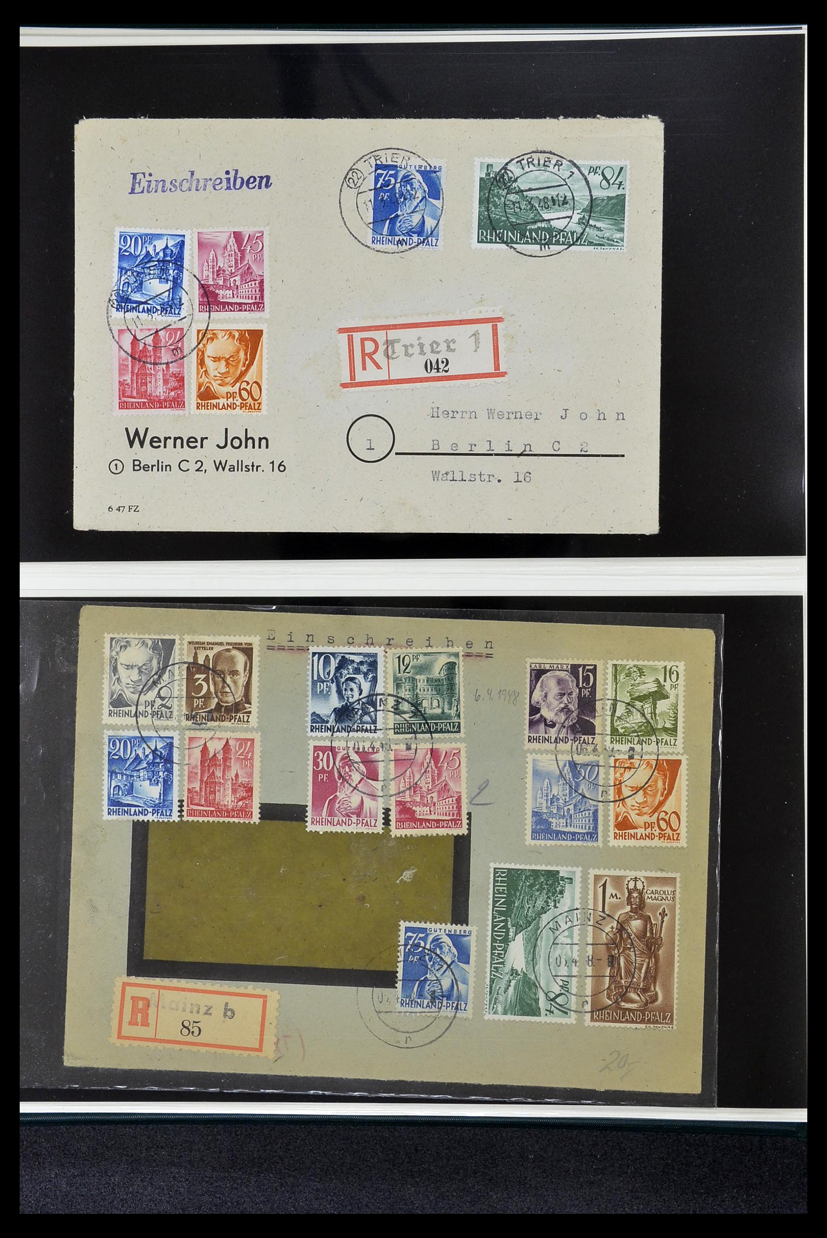 34814 030 - Postzegelverzameling 34814 Franse Zone 1945-1949.