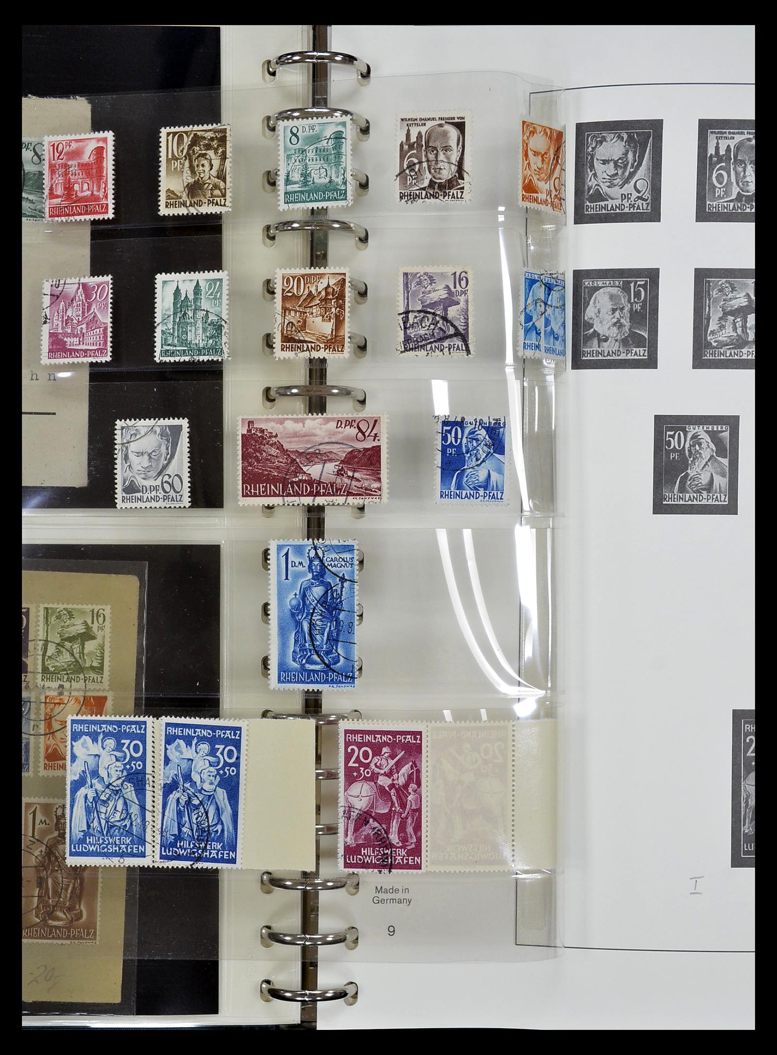 34814 032 - Postzegelverzameling 34814 Franse Zone 1945-1949.