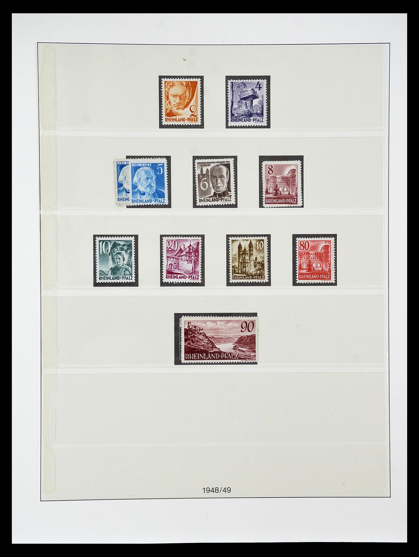 34814 034 - Postzegelverzameling 34814 Franse Zone 1945-1949.
