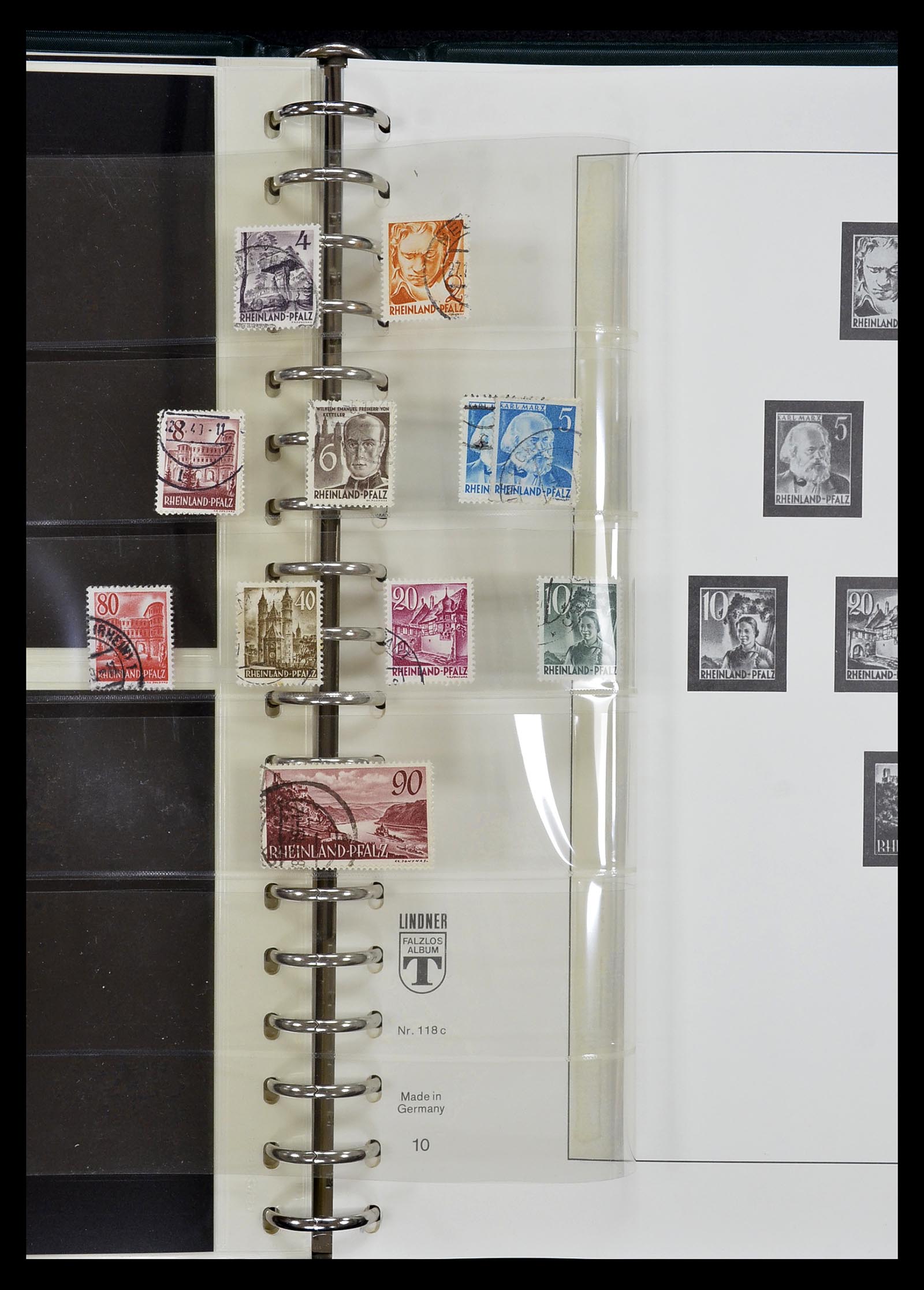 34814 035 - Postzegelverzameling 34814 Franse Zone 1945-1949.