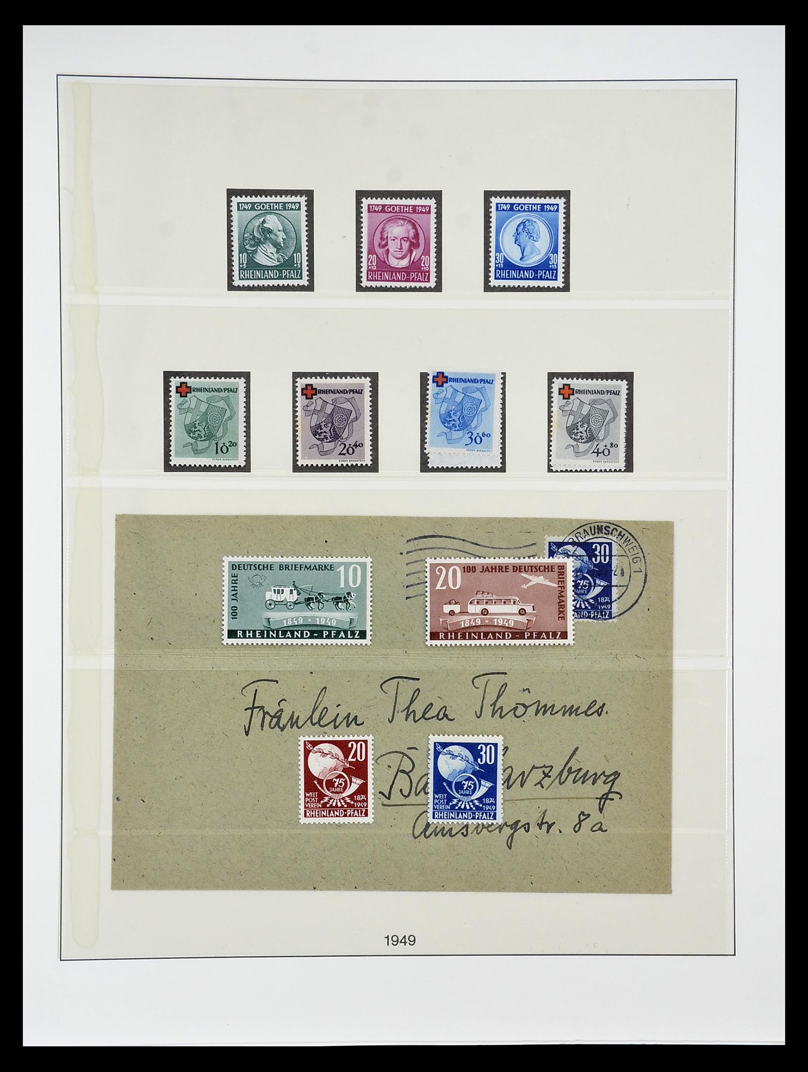 34814 036 - Postzegelverzameling 34814 Franse Zone 1945-1949.