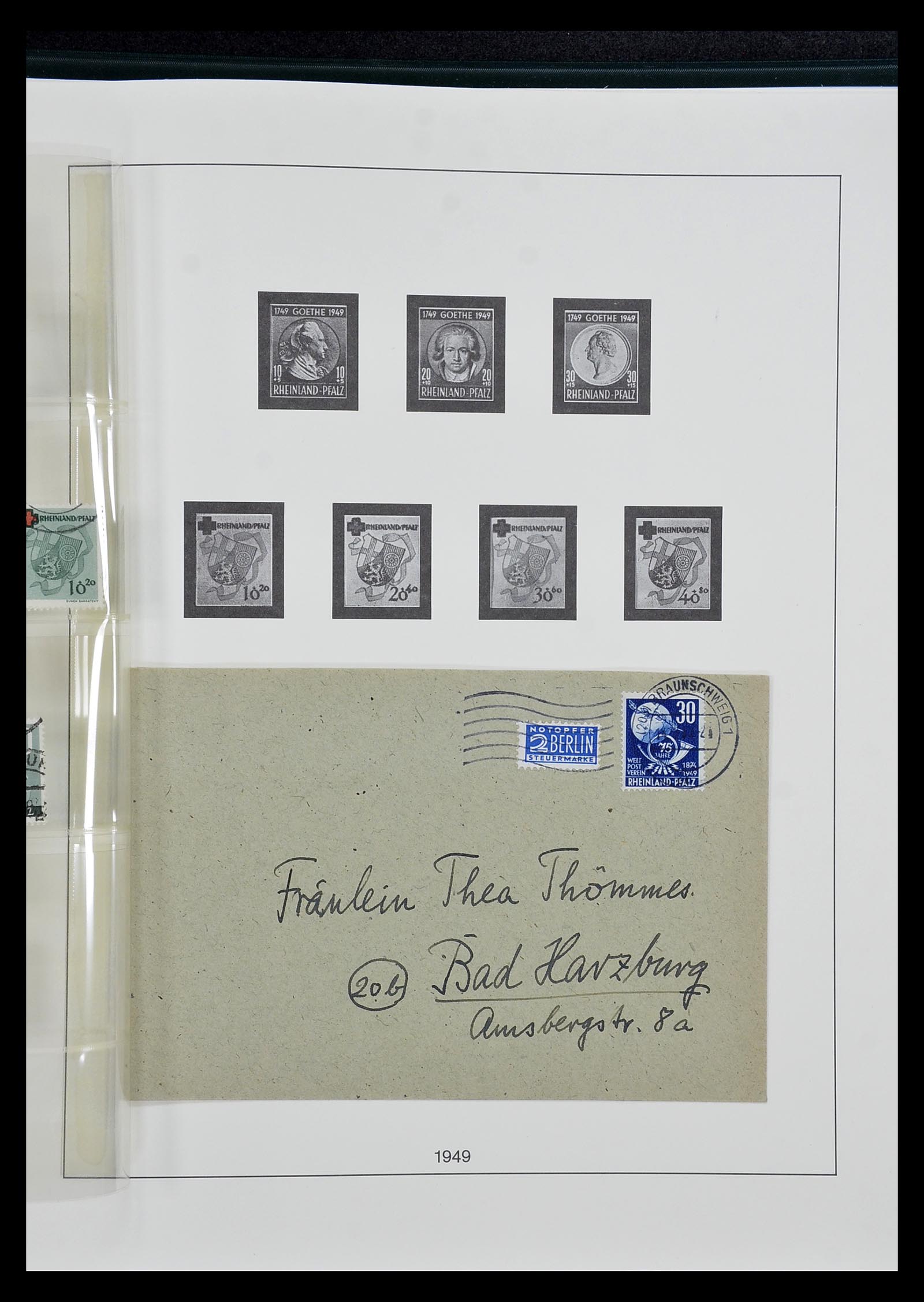 34814 038 - Postzegelverzameling 34814 Franse Zone 1945-1949.