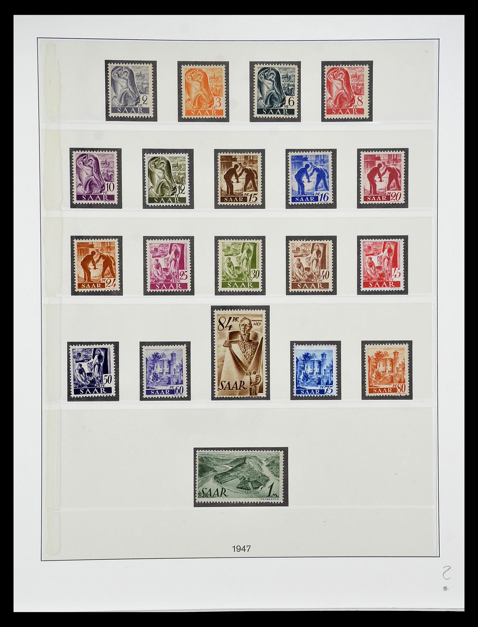 34814 040 - Postzegelverzameling 34814 Franse Zone 1945-1949.