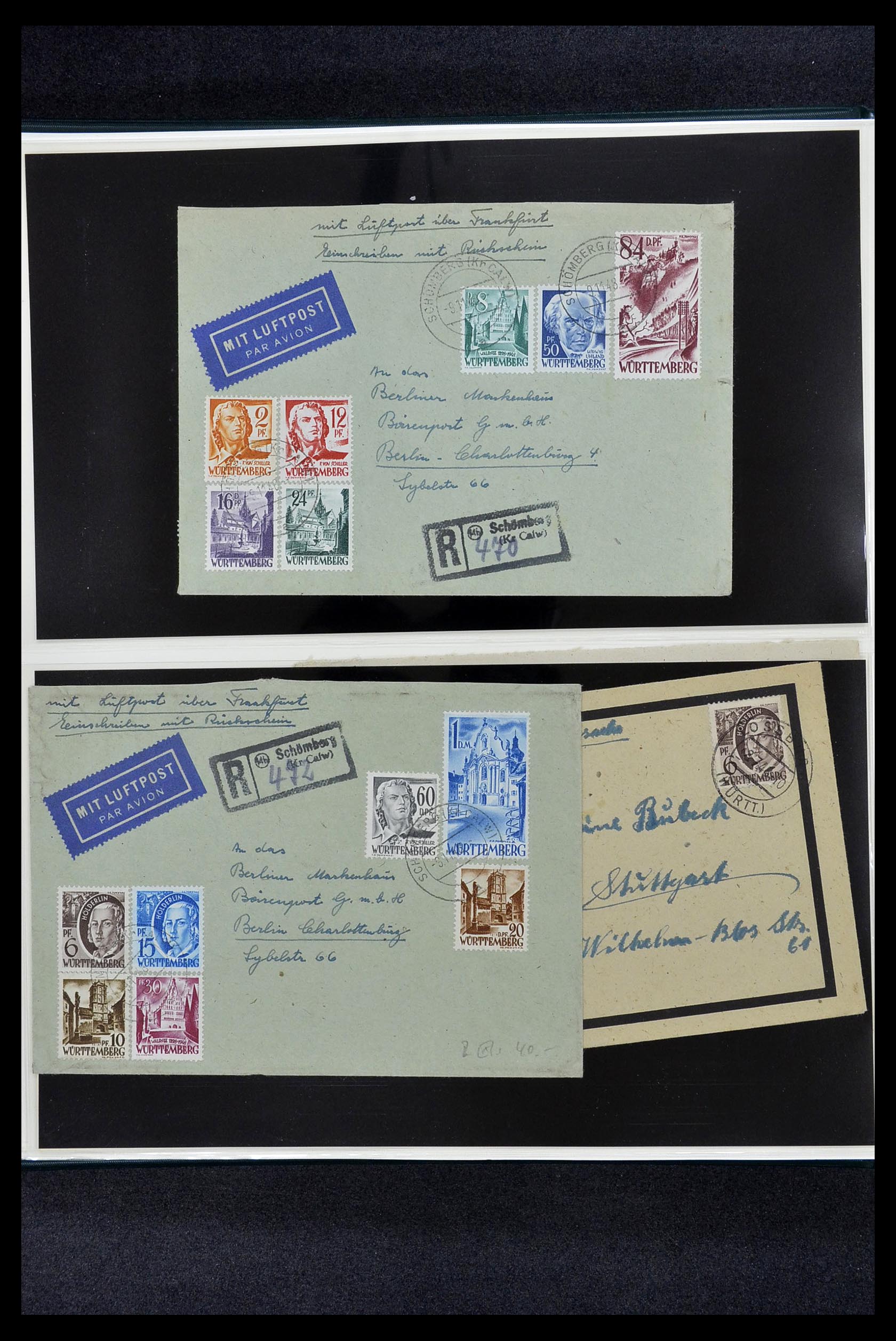 34814 044 - Postzegelverzameling 34814 Franse Zone 1945-1949.