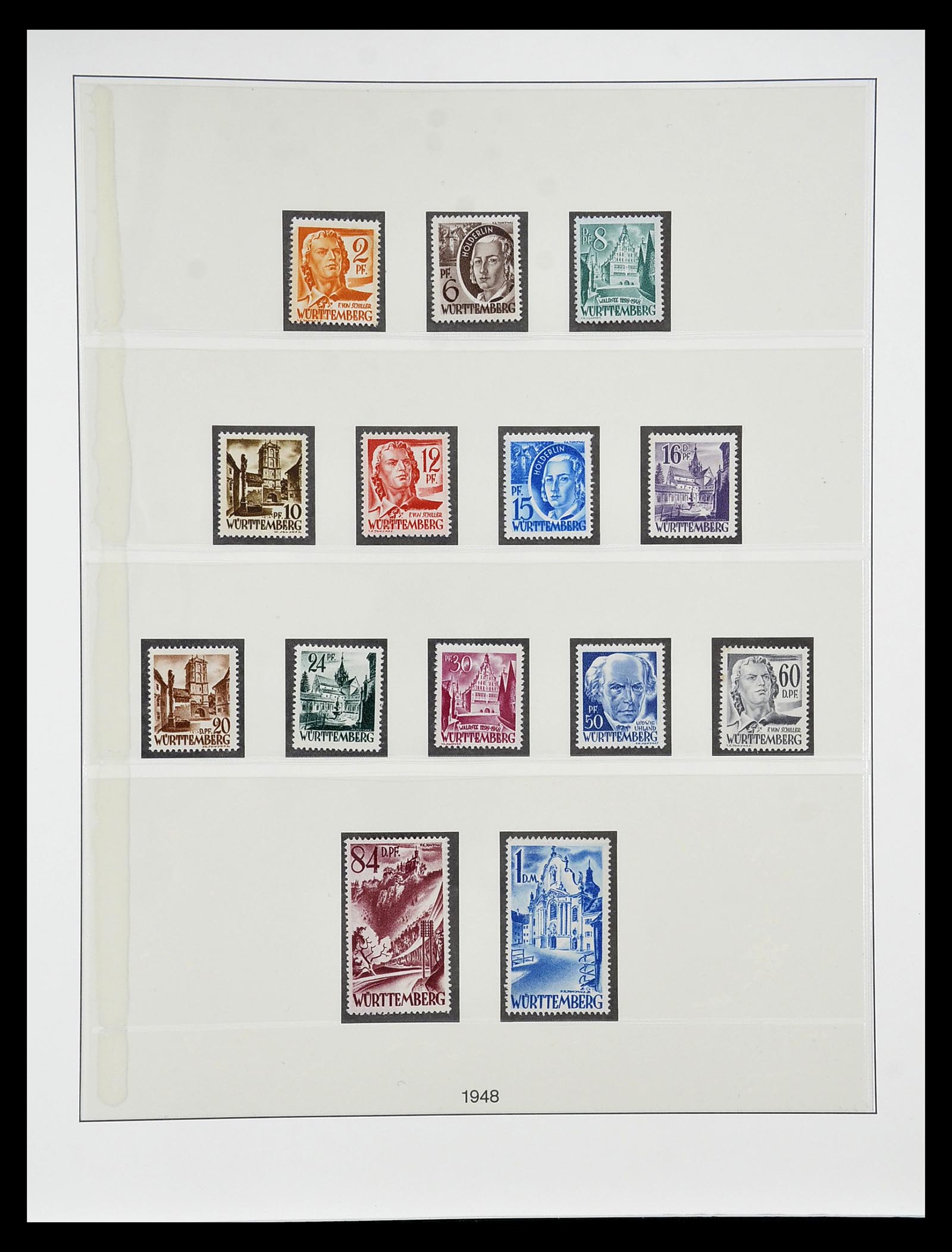 34814 045 - Postzegelverzameling 34814 Franse Zone 1945-1949.