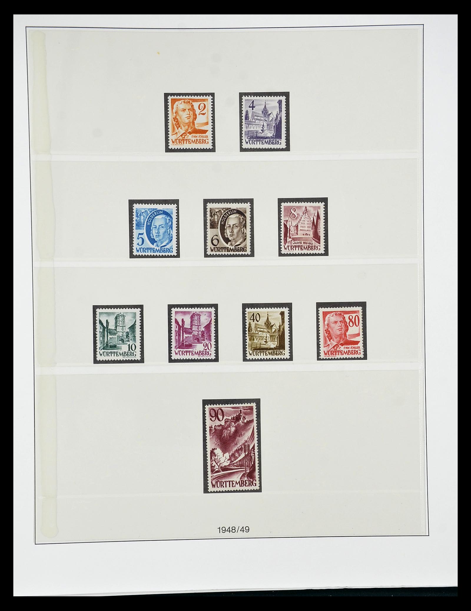 34814 047 - Postzegelverzameling 34814 Franse Zone 1945-1949.