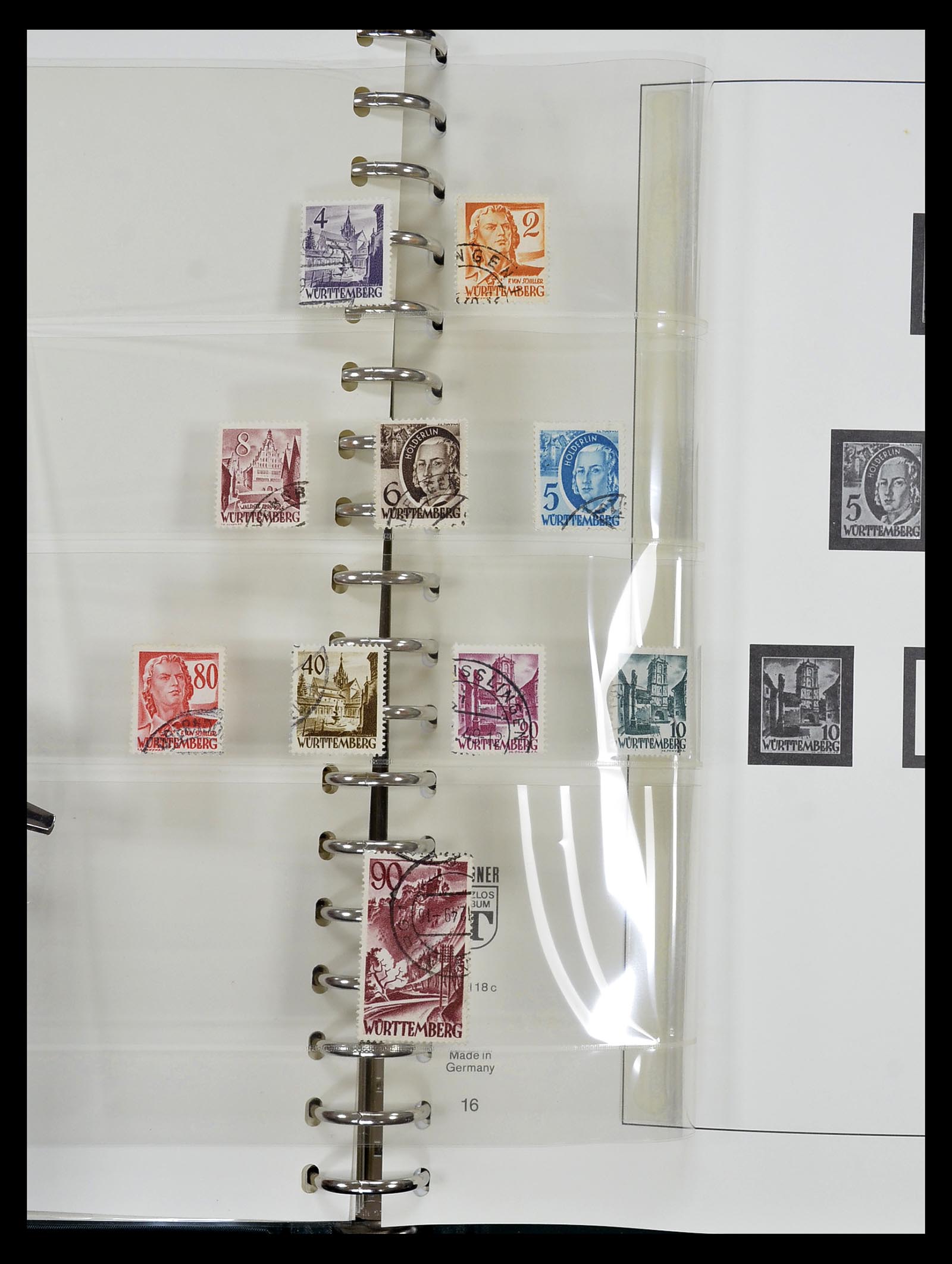 34814 048 - Postzegelverzameling 34814 Franse Zone 1945-1949.