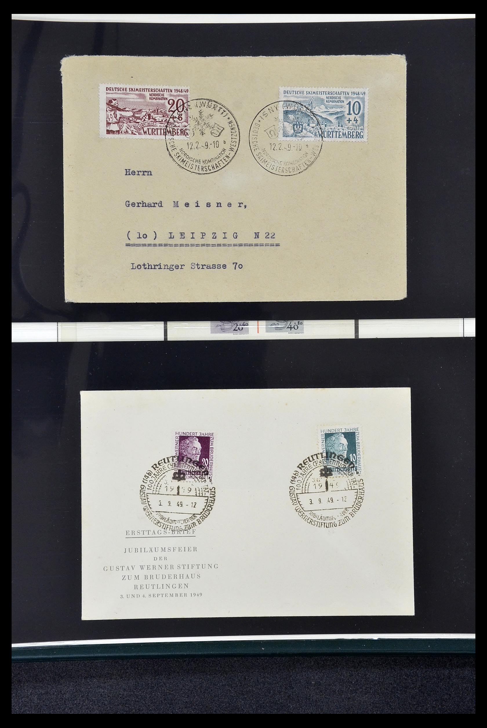 34814 053 - Postzegelverzameling 34814 Franse Zone 1945-1949.