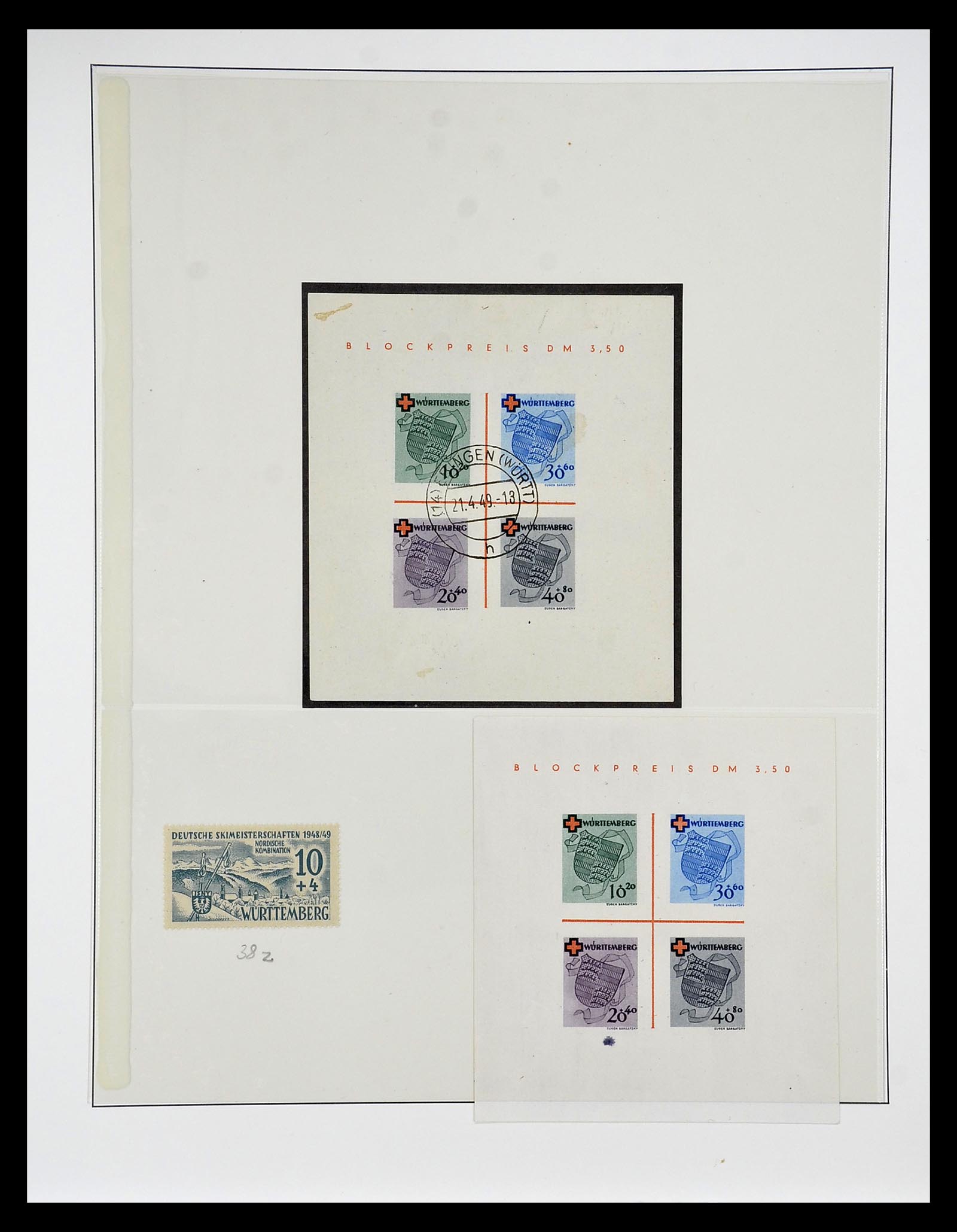 34814 055 - Postzegelverzameling 34814 Franse Zone 1945-1949.