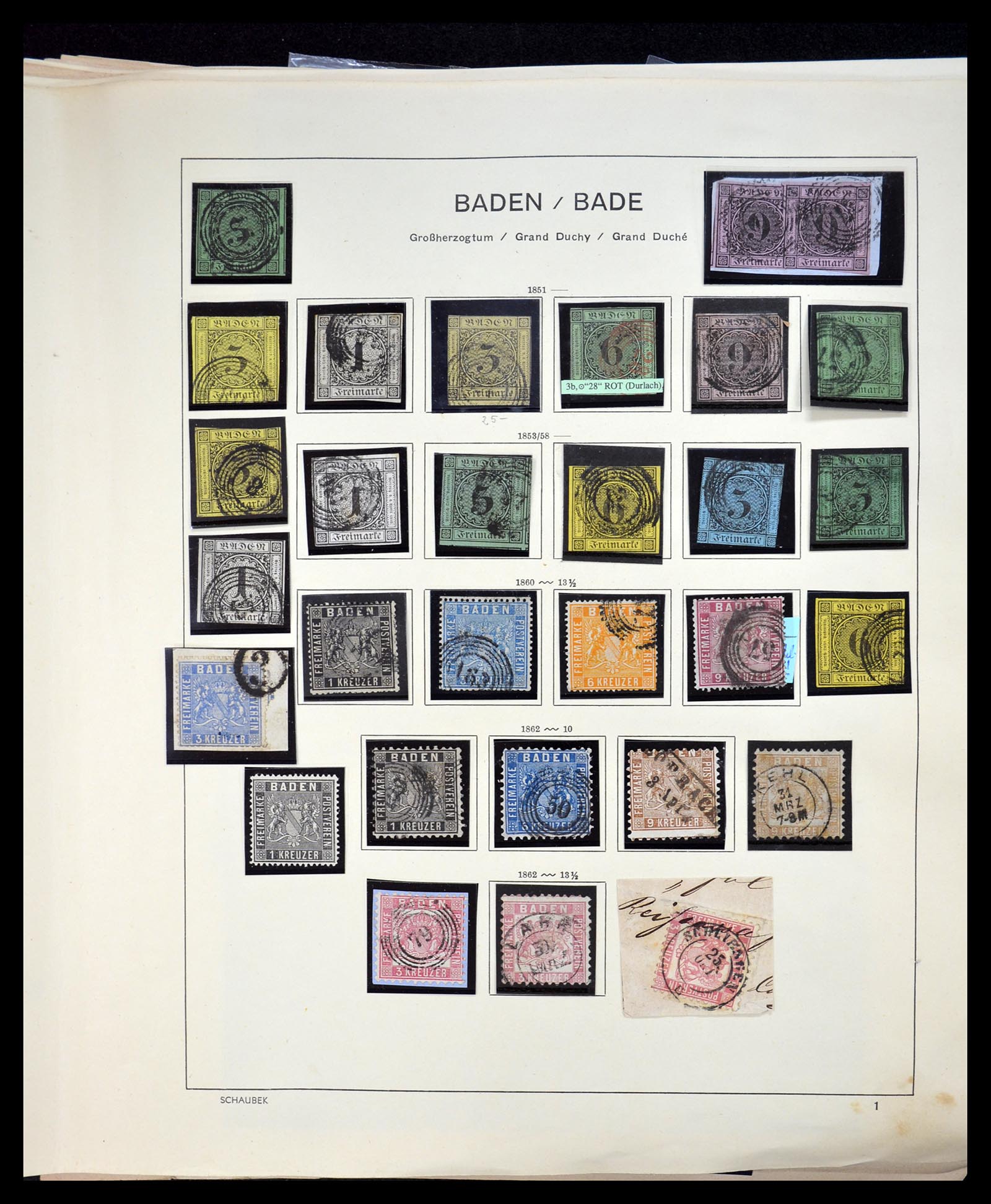 34815 003 - Postzegelverzameling 34815 Oud Duitse Staten 1849-1920.