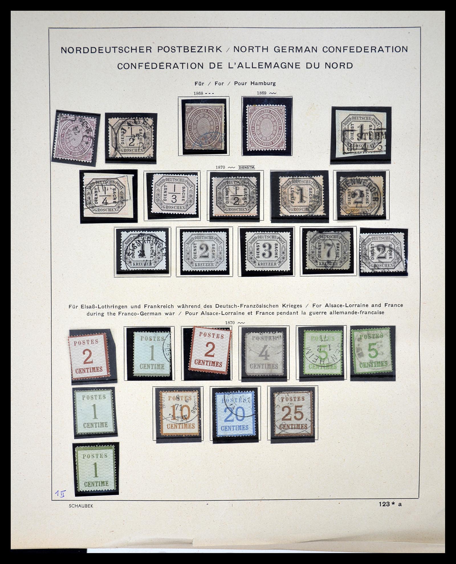 34815 052 - Postzegelverzameling 34815 Oud Duitse Staten 1849-1920.