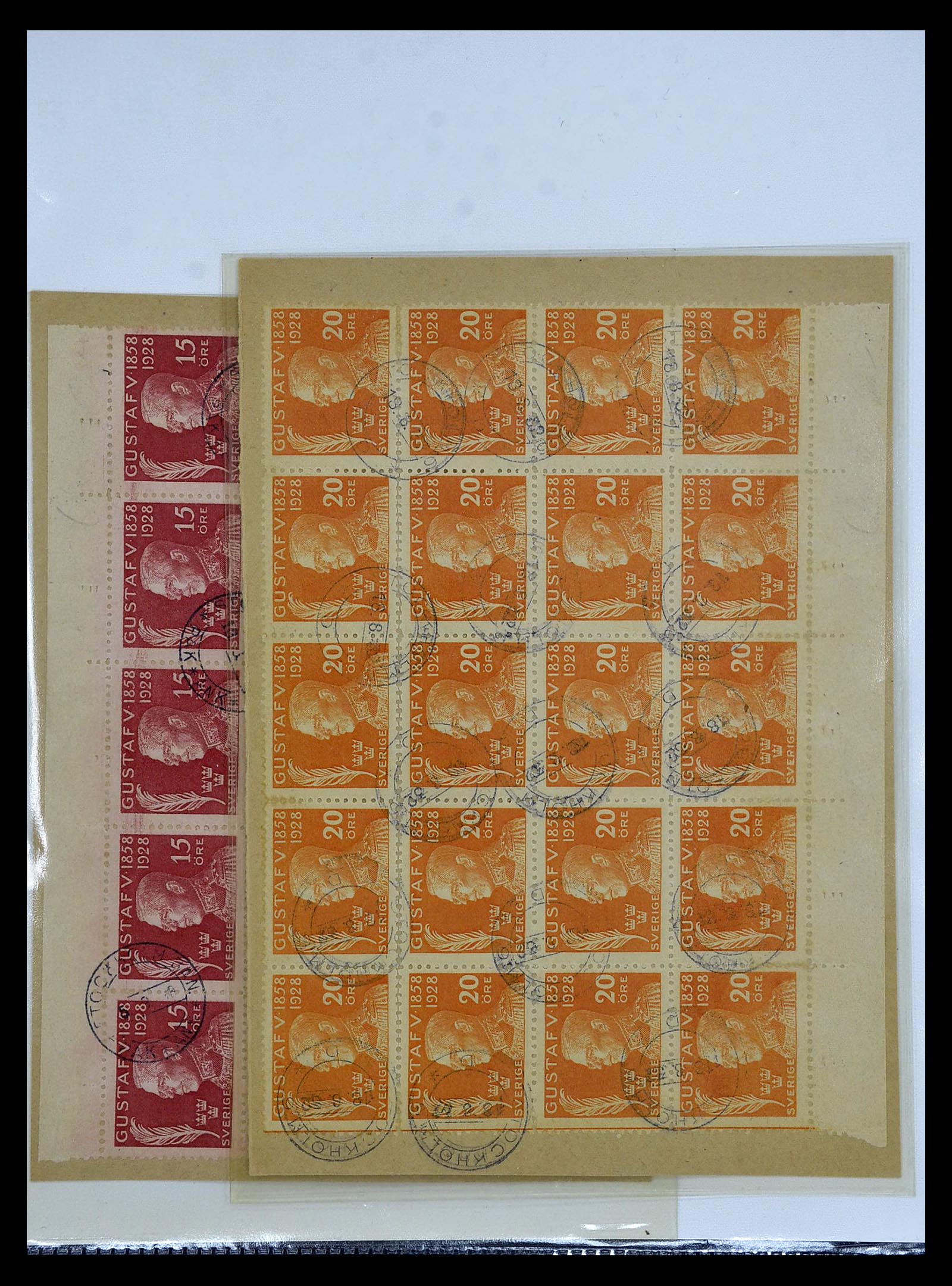 34817 001 - Postzegelverzameling 34817 Zweden brieven 1928-1945.