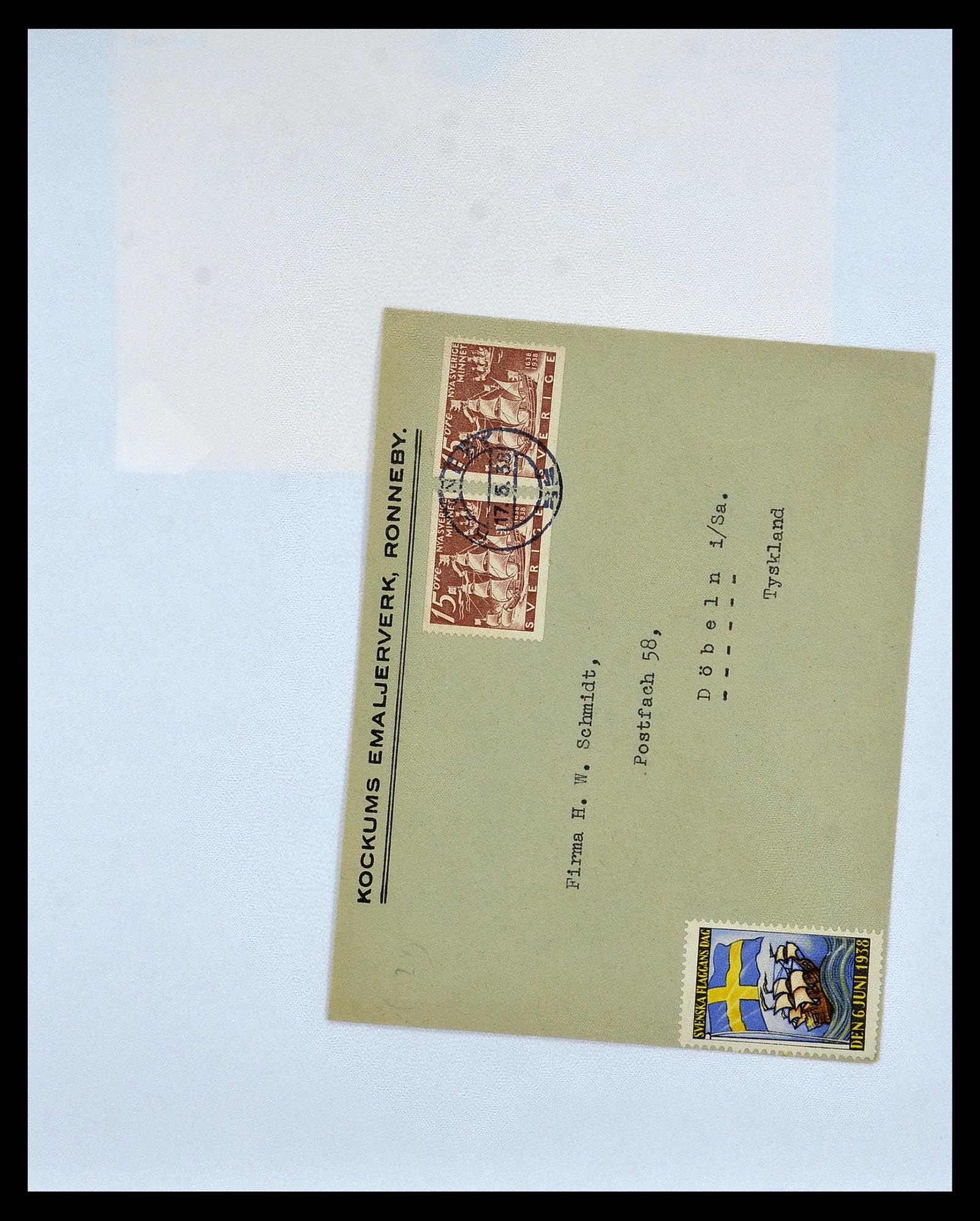 34817 042 - Postzegelverzameling 34817 Zweden brieven 1928-1945.