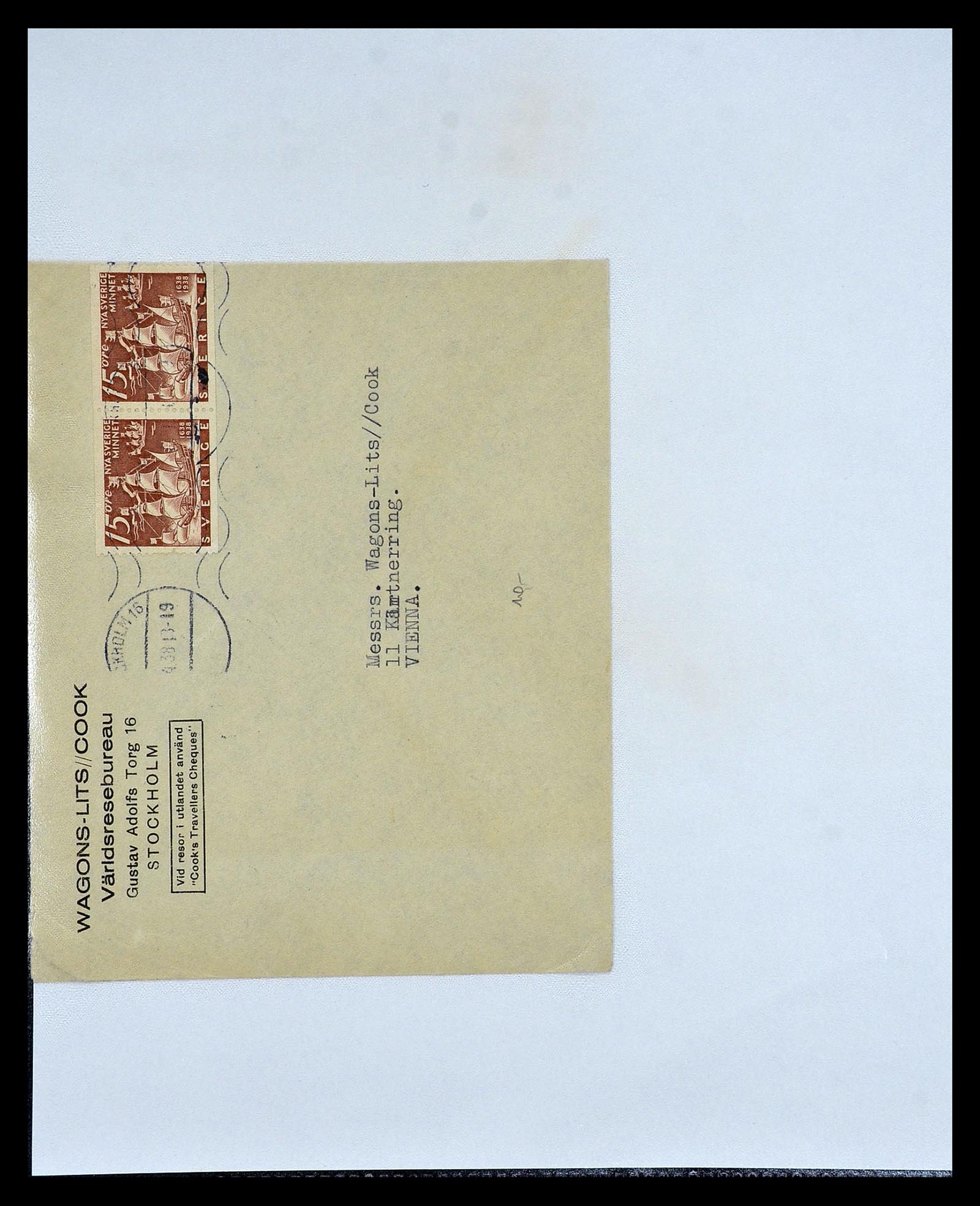 34817 043 - Postzegelverzameling 34817 Zweden brieven 1928-1945.