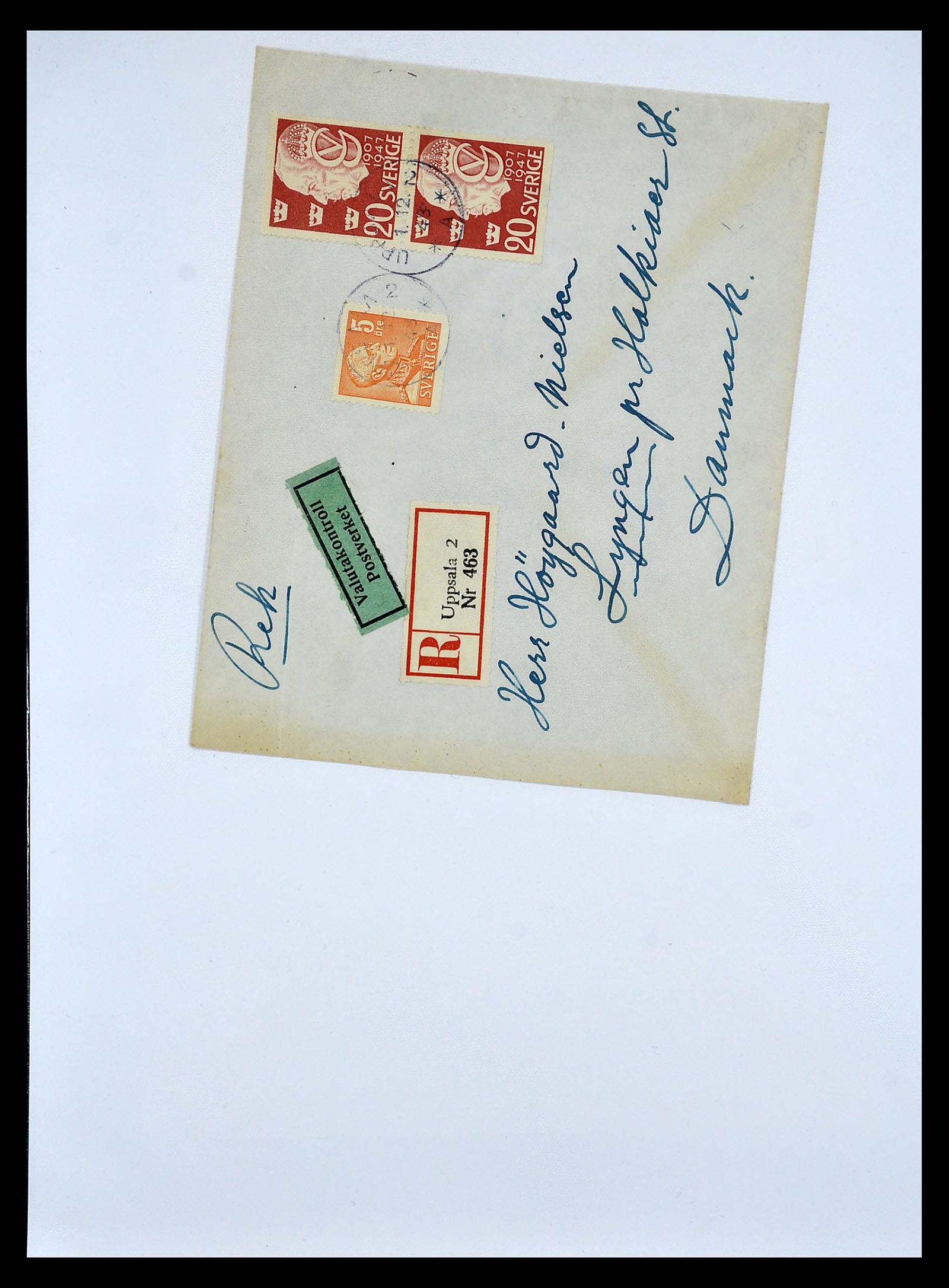 34817 062 - Postzegelverzameling 34817 Zweden brieven 1928-1945.