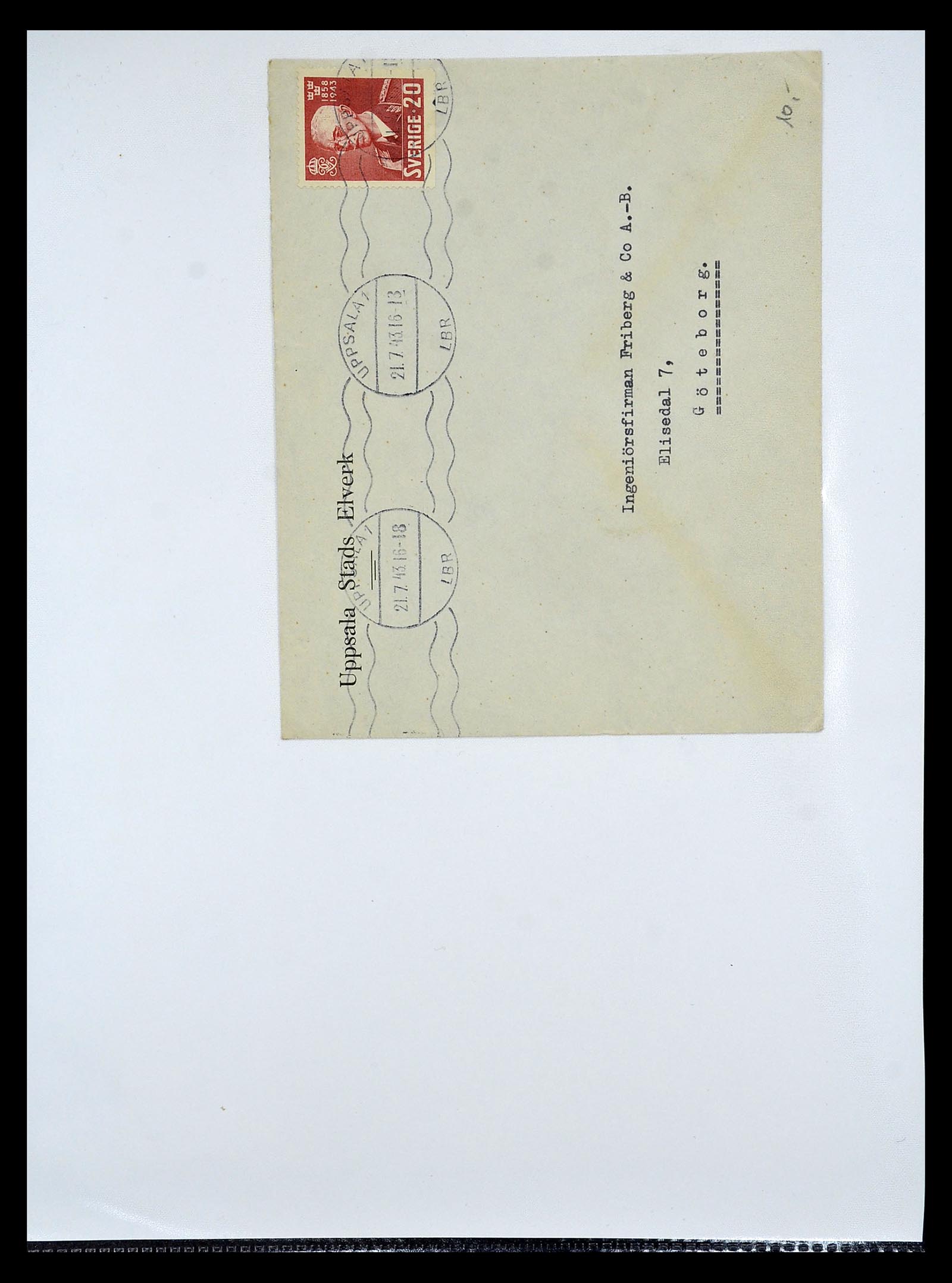 34817 077 - Postzegelverzameling 34817 Zweden brieven 1928-1945.