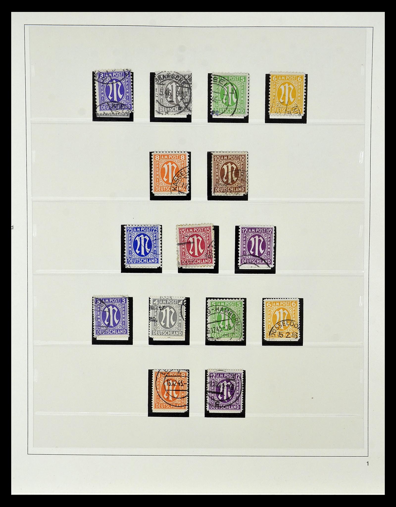 34819 001 - Postzegelverzameling 34819 Brits Amerikaanse Zone 1945-1949.
