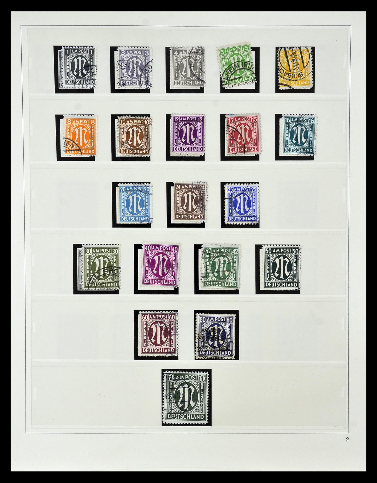 34819 002 - Postzegelverzameling 34819 Brits Amerikaanse Zone 1945-1949.