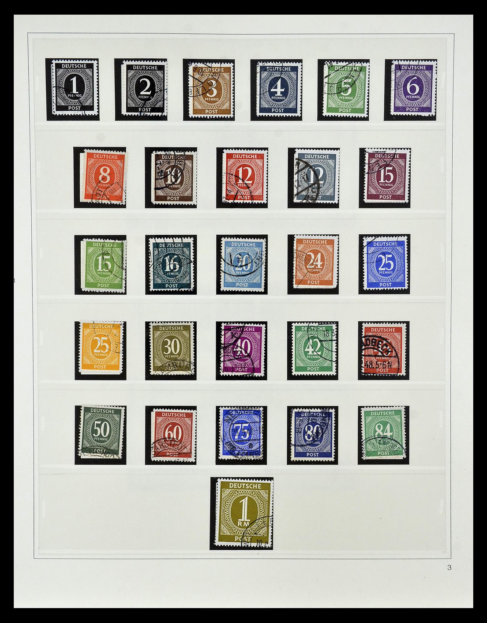 34819 003 - Postzegelverzameling 34819 Brits Amerikaanse Zone 1945-1949.