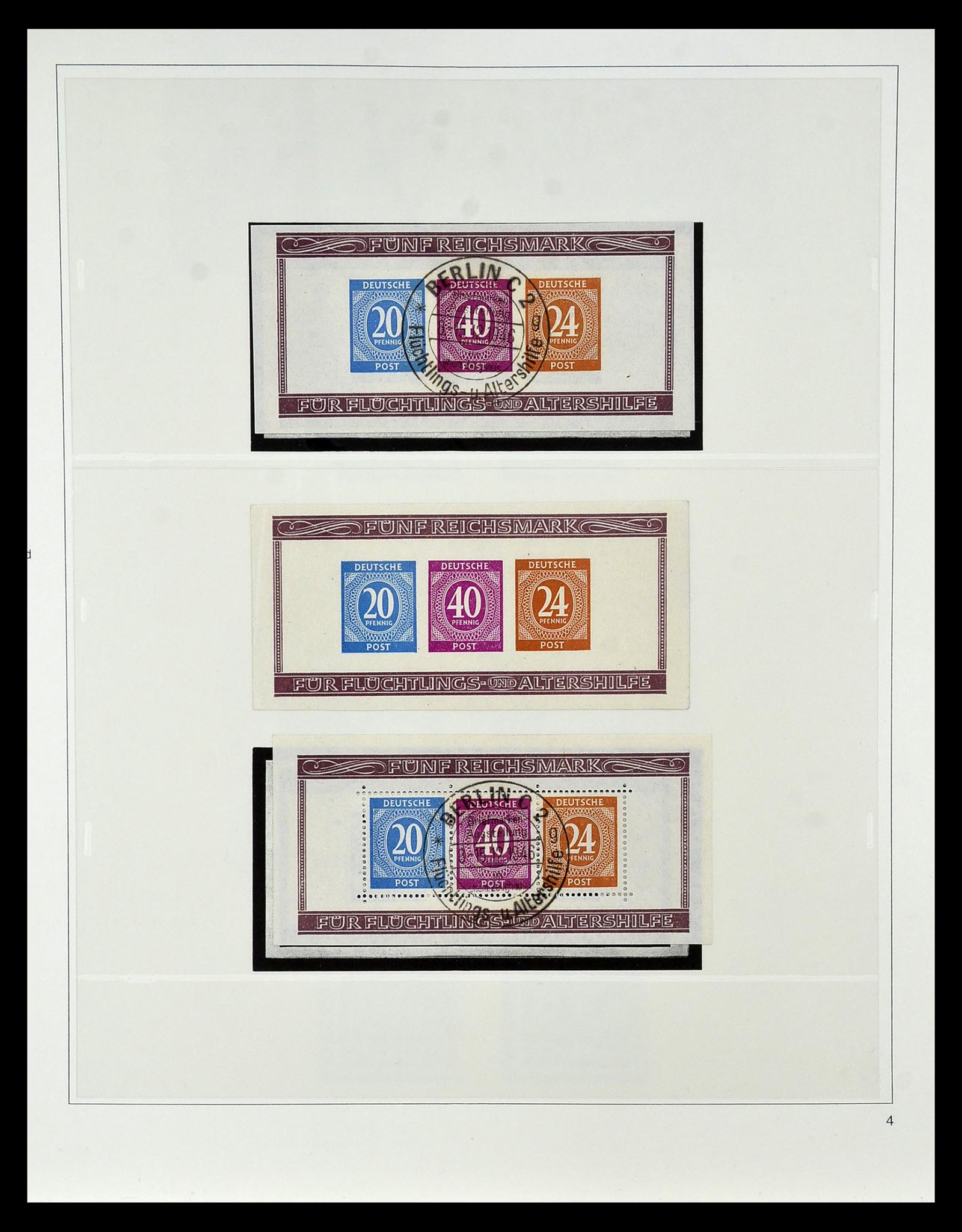 34819 004 - Postzegelverzameling 34819 Brits Amerikaanse Zone 1945-1949.