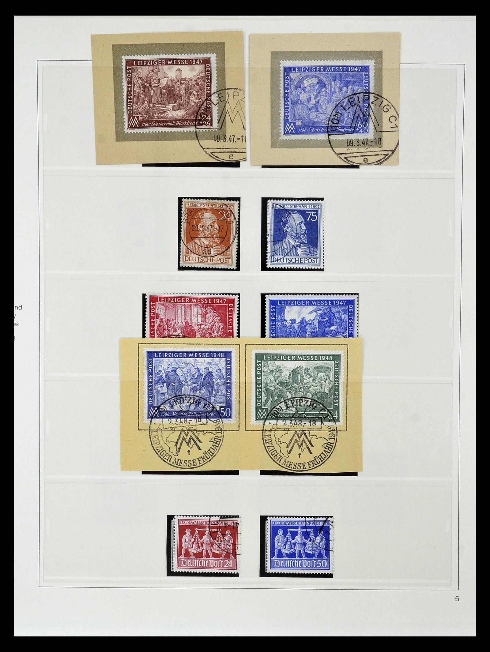 34819 005 - Postzegelverzameling 34819 Brits Amerikaanse Zone 1945-1949.