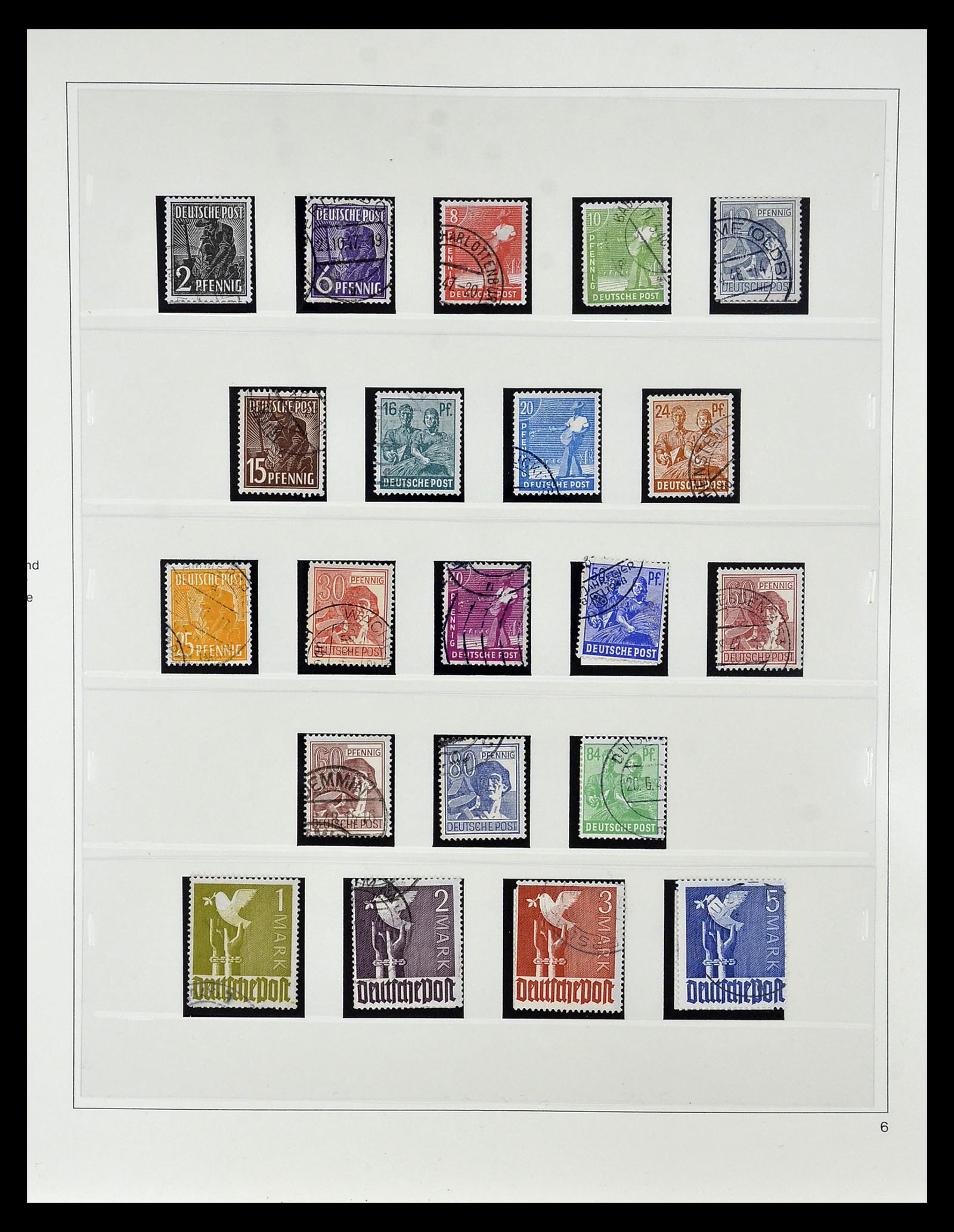 34819 006 - Postzegelverzameling 34819 Brits Amerikaanse Zone 1945-1949.
