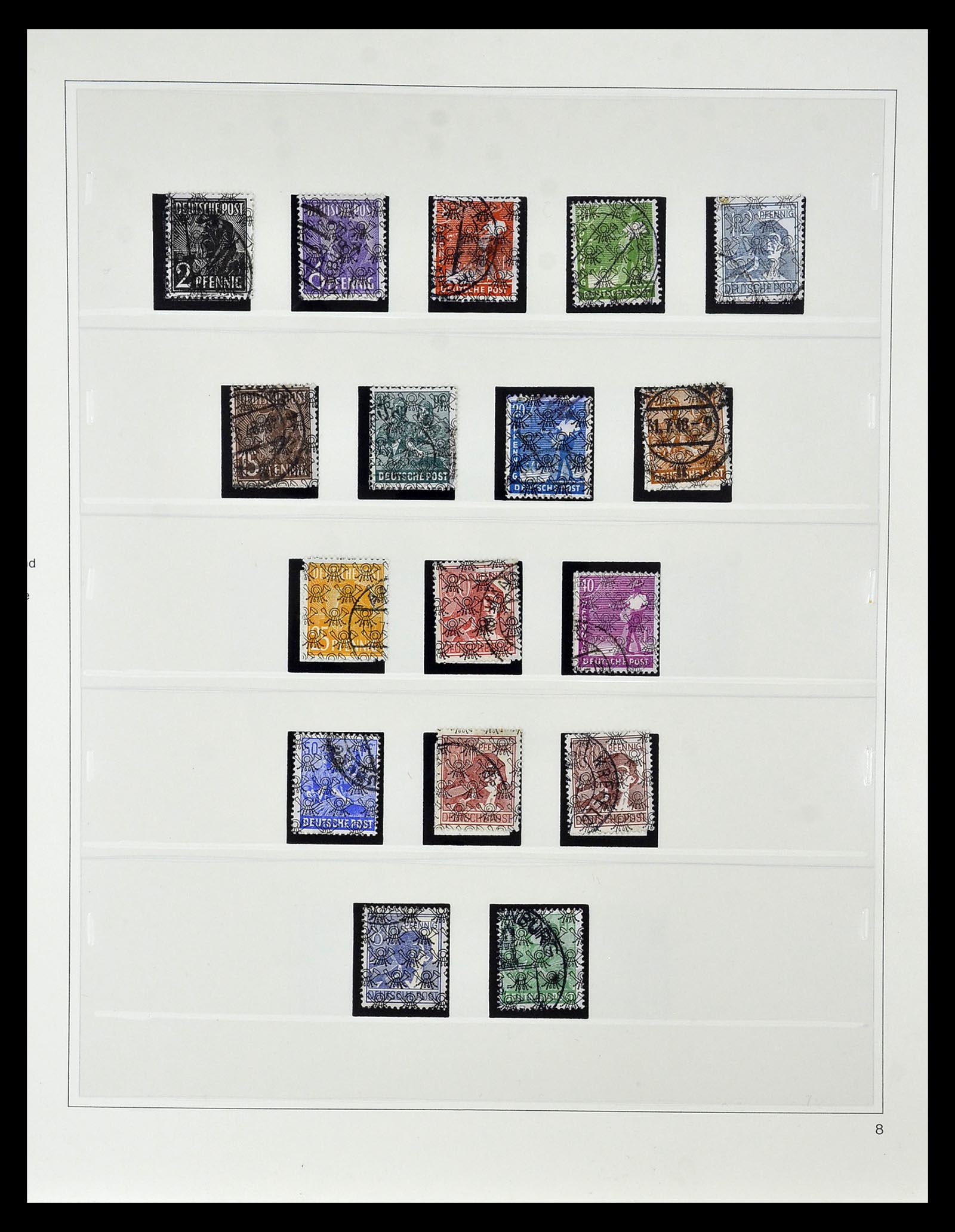 34819 008 - Postzegelverzameling 34819 Brits Amerikaanse Zone 1945-1949.