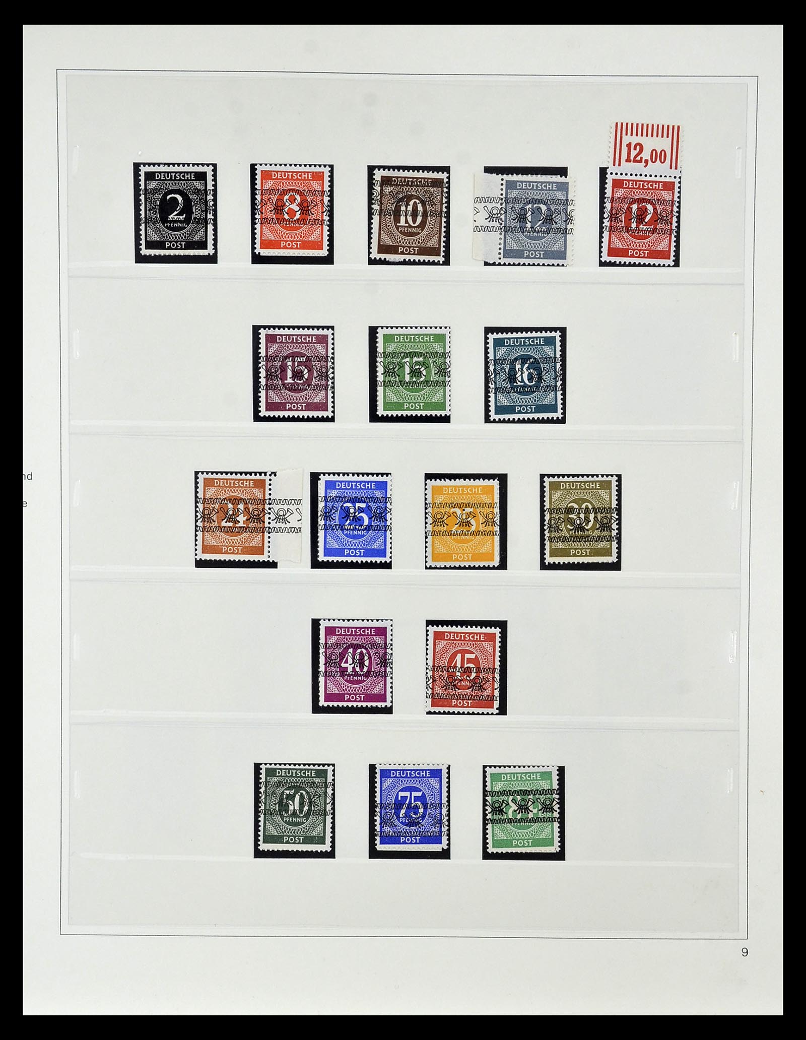 34819 009 - Postzegelverzameling 34819 Brits Amerikaanse Zone 1945-1949.