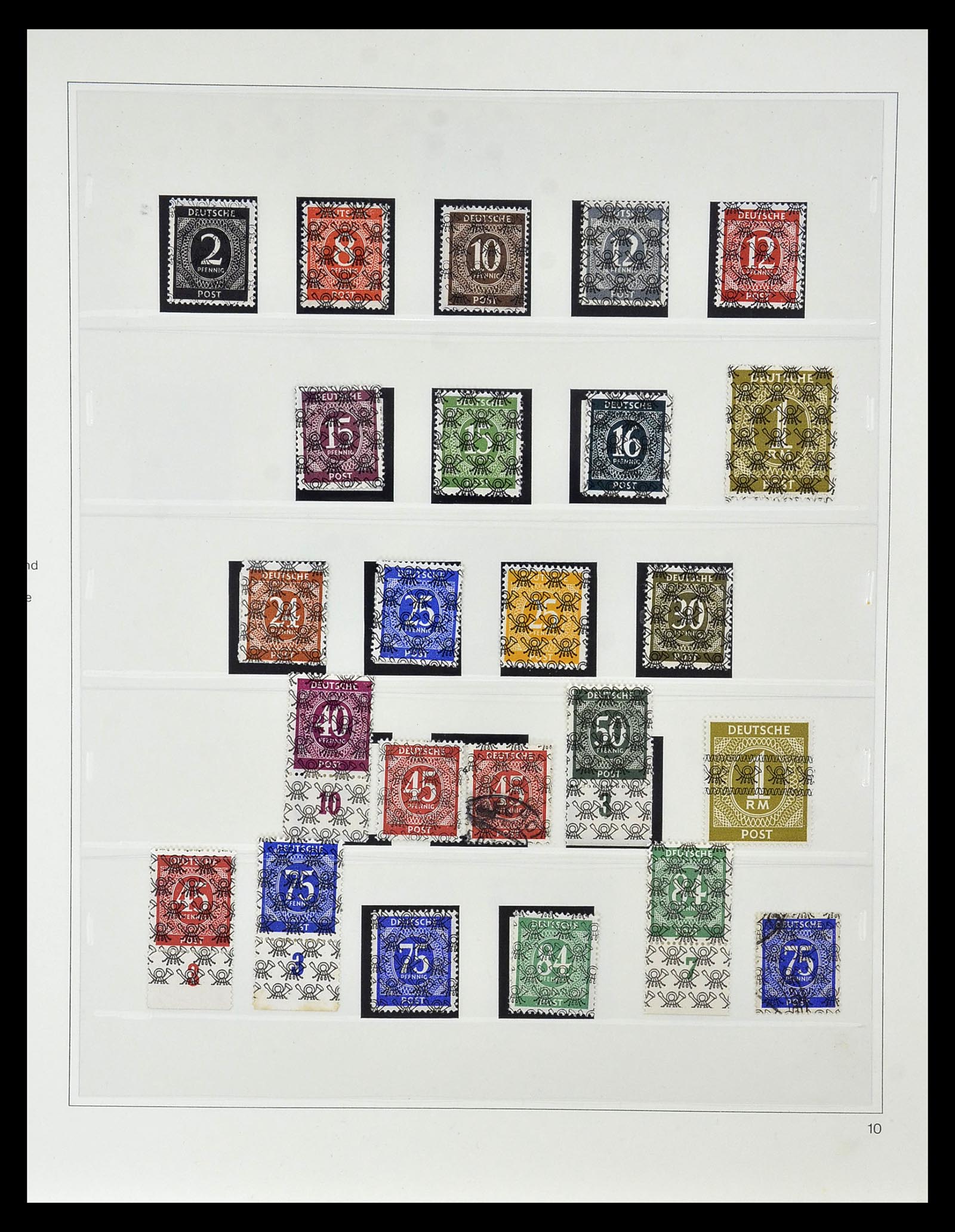 34819 010 - Postzegelverzameling 34819 Brits Amerikaanse Zone 1945-1949.