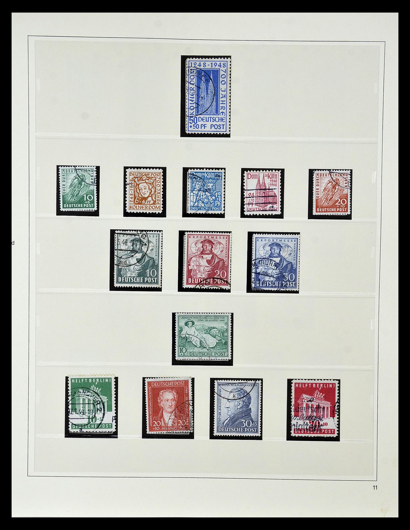 34819 011 - Postzegelverzameling 34819 Brits Amerikaanse Zone 1945-1949.