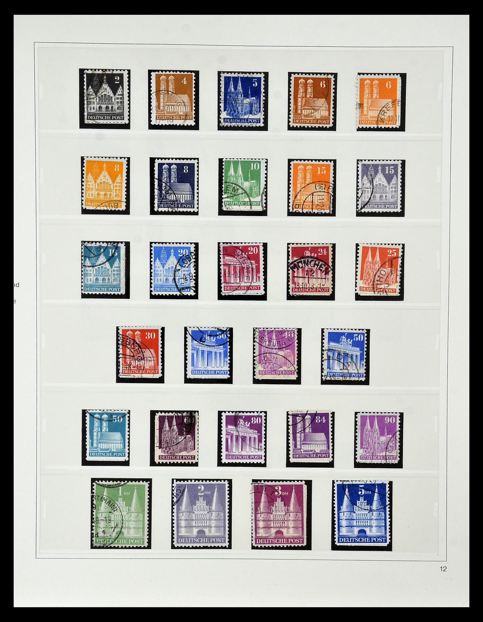 34819 012 - Postzegelverzameling 34819 Brits Amerikaanse Zone 1945-1949.