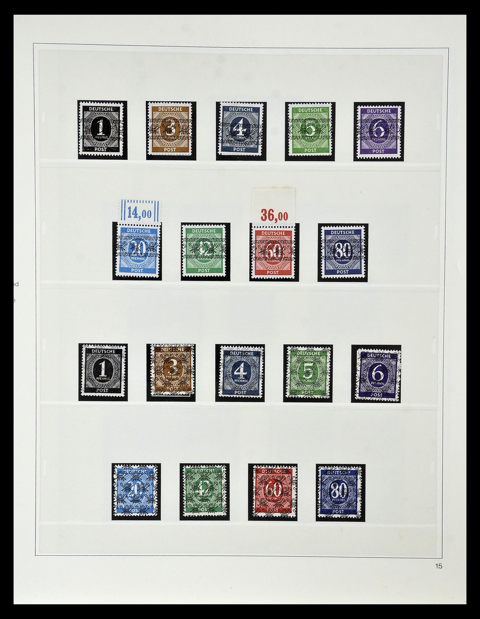 34819 015 - Postzegelverzameling 34819 Brits Amerikaanse Zone 1945-1949.