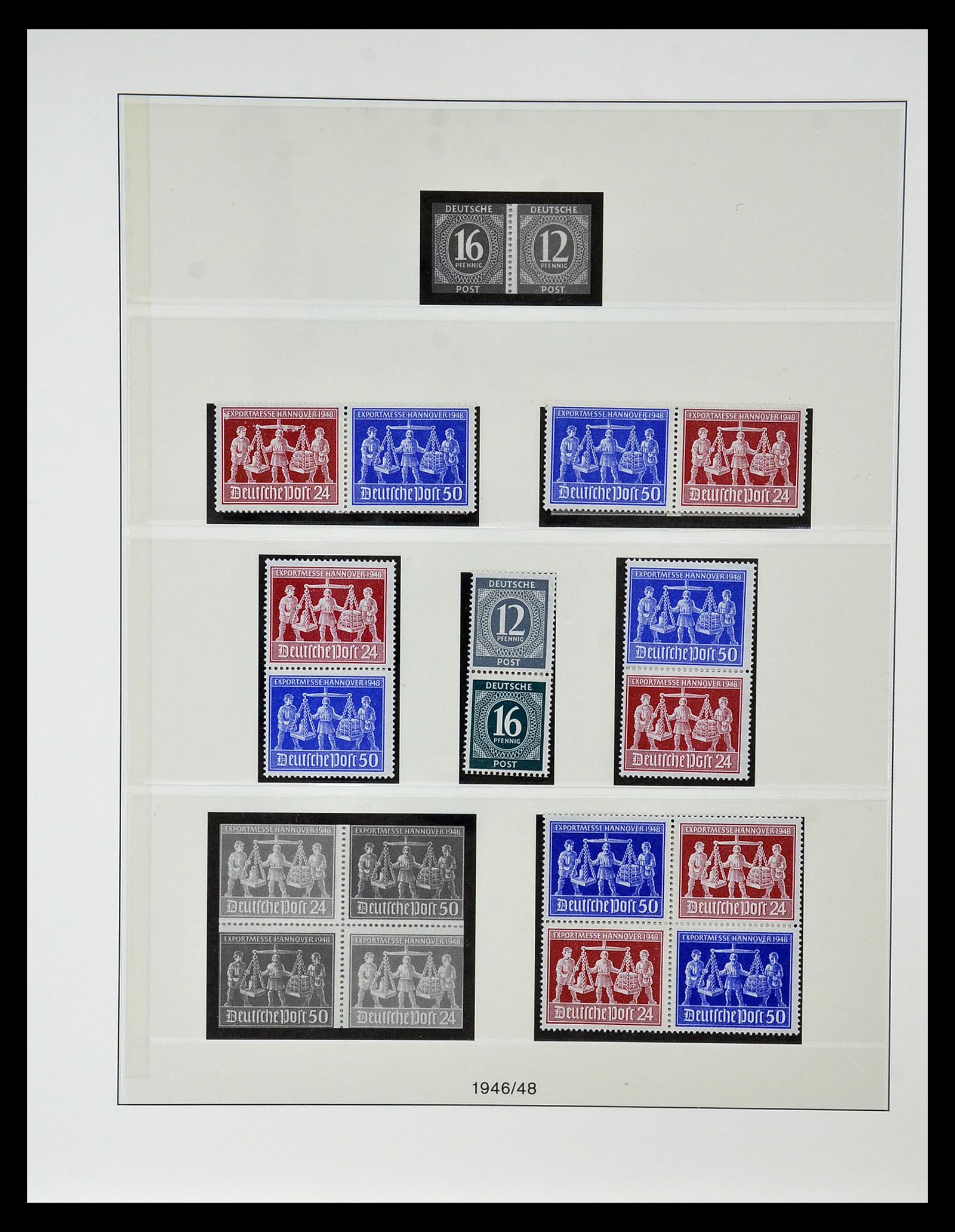 34819 016 - Postzegelverzameling 34819 Brits Amerikaanse Zone 1945-1949.