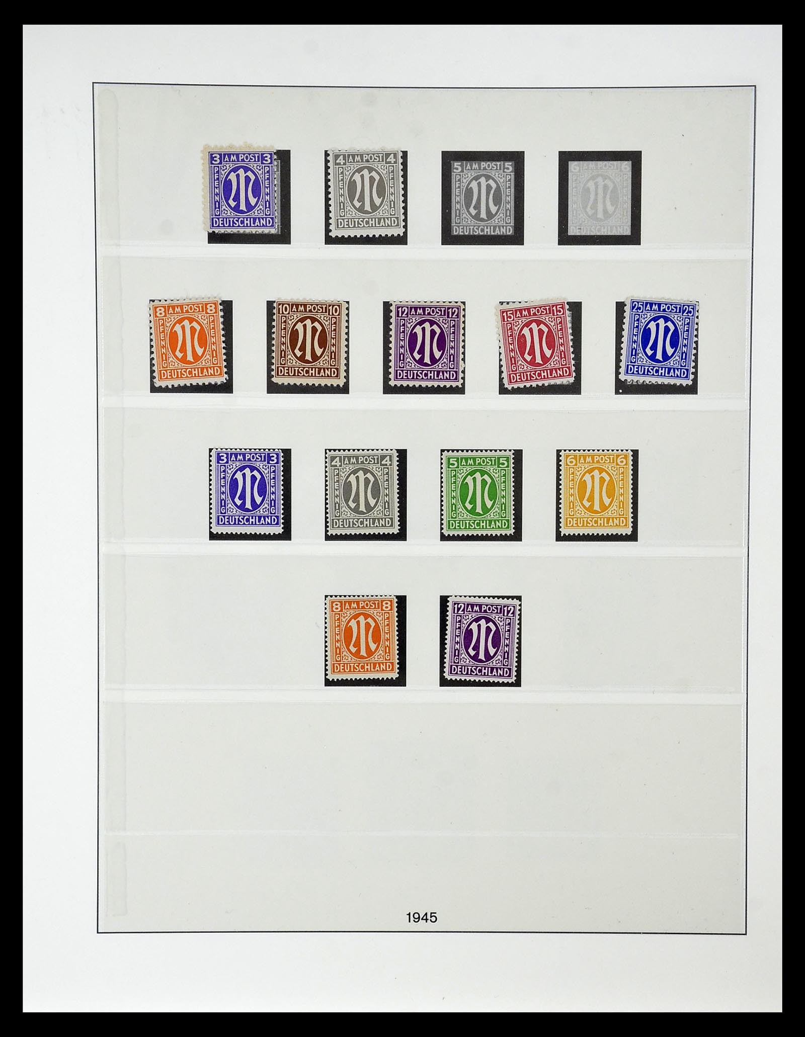 34819 019 - Postzegelverzameling 34819 Brits Amerikaanse Zone 1945-1949.