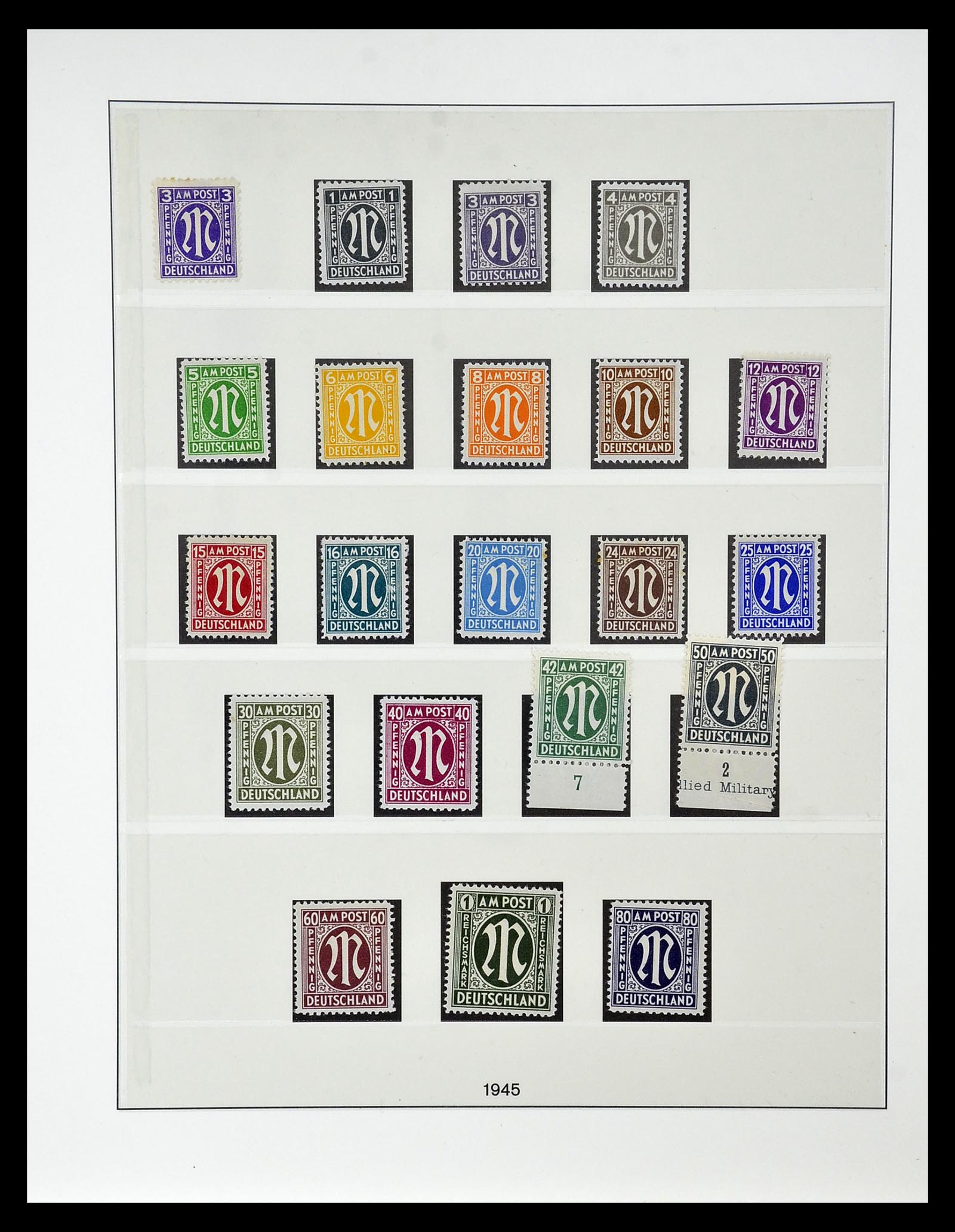 34819 020 - Postzegelverzameling 34819 Brits Amerikaanse Zone 1945-1949.