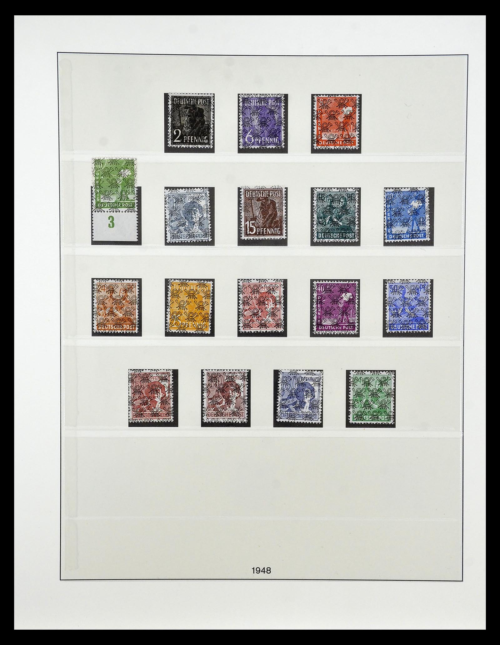 34819 021 - Postzegelverzameling 34819 Brits Amerikaanse Zone 1945-1949.