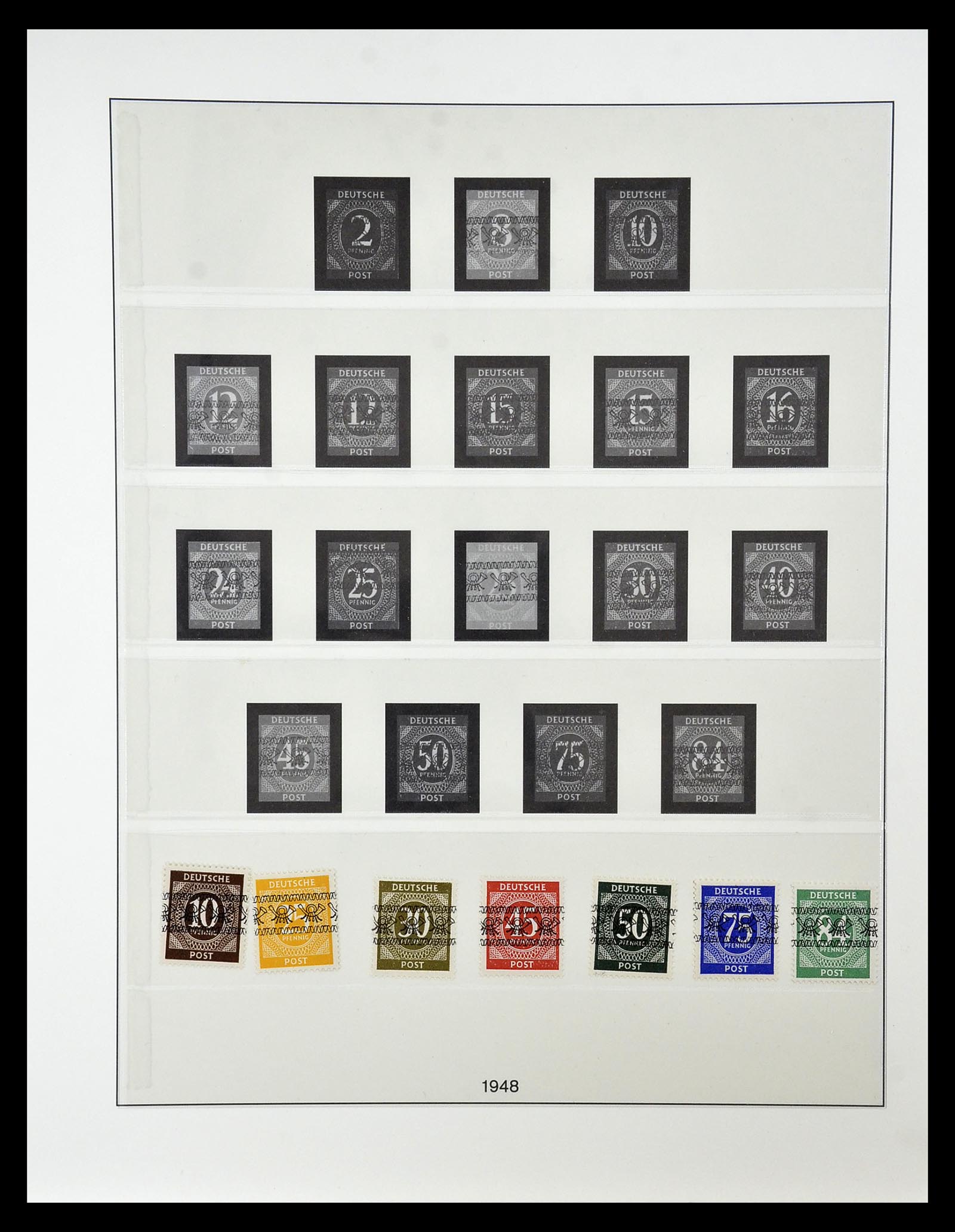 34819 023 - Postzegelverzameling 34819 Brits Amerikaanse Zone 1945-1949.