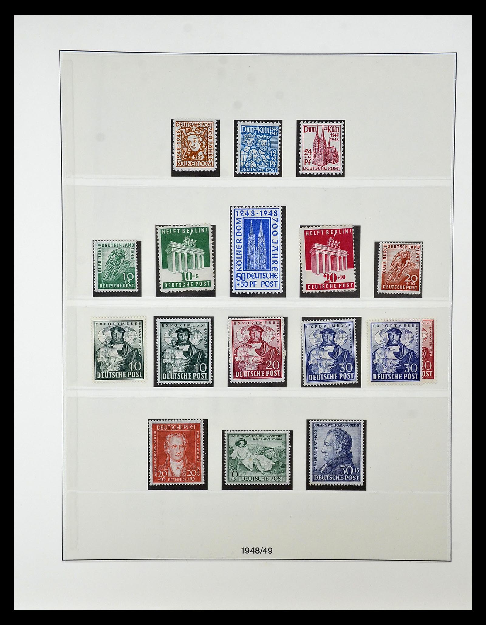 34819 024 - Postzegelverzameling 34819 Brits Amerikaanse Zone 1945-1949.
