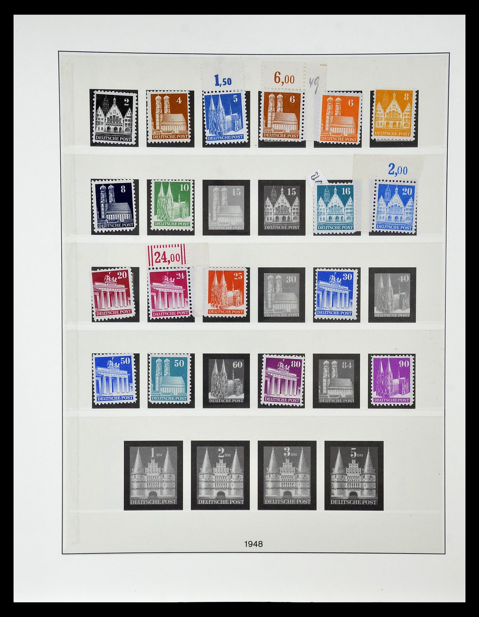 34819 025 - Postzegelverzameling 34819 Brits Amerikaanse Zone 1945-1949.