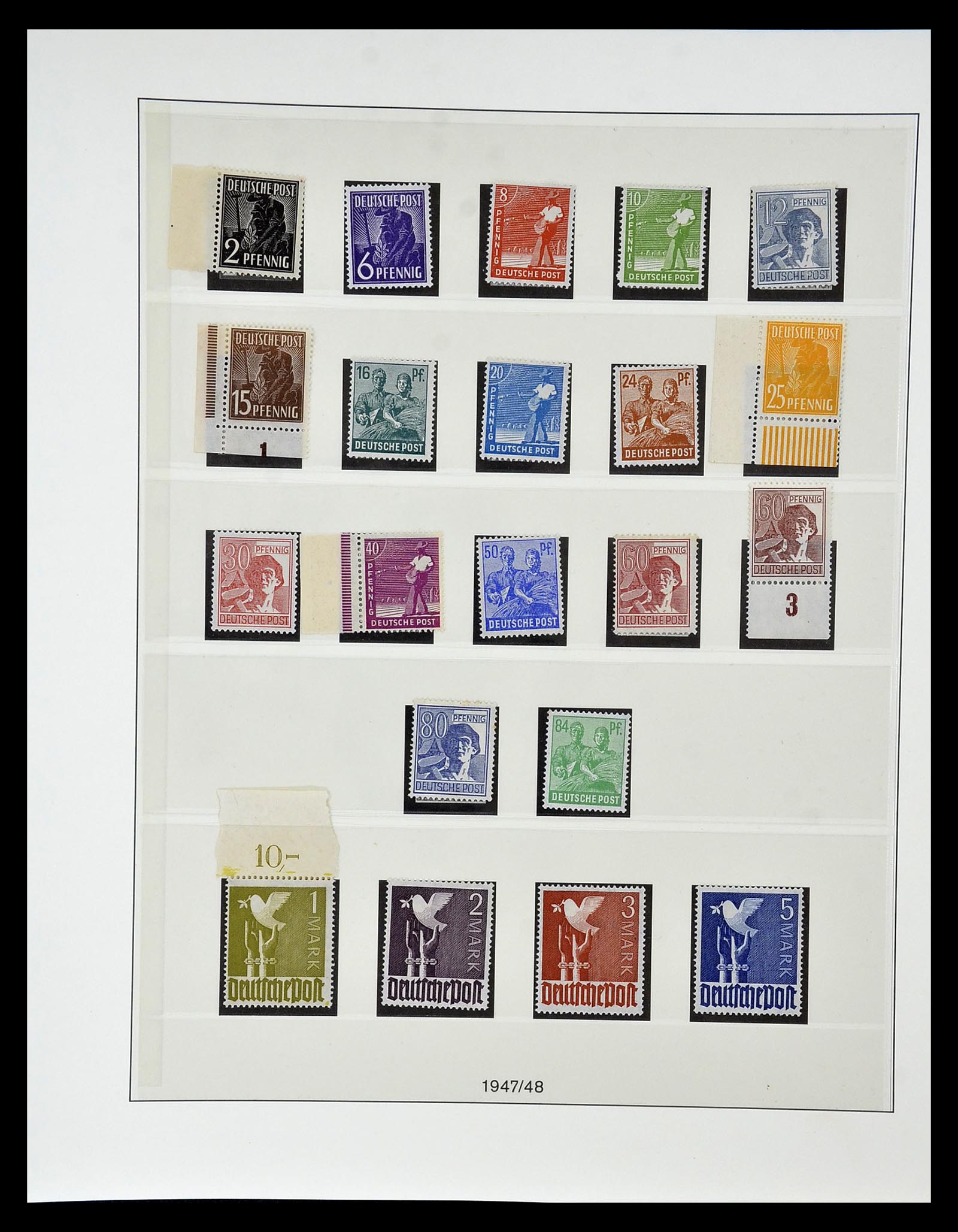 34819 030 - Postzegelverzameling 34819 Brits Amerikaanse Zone 1945-1949.