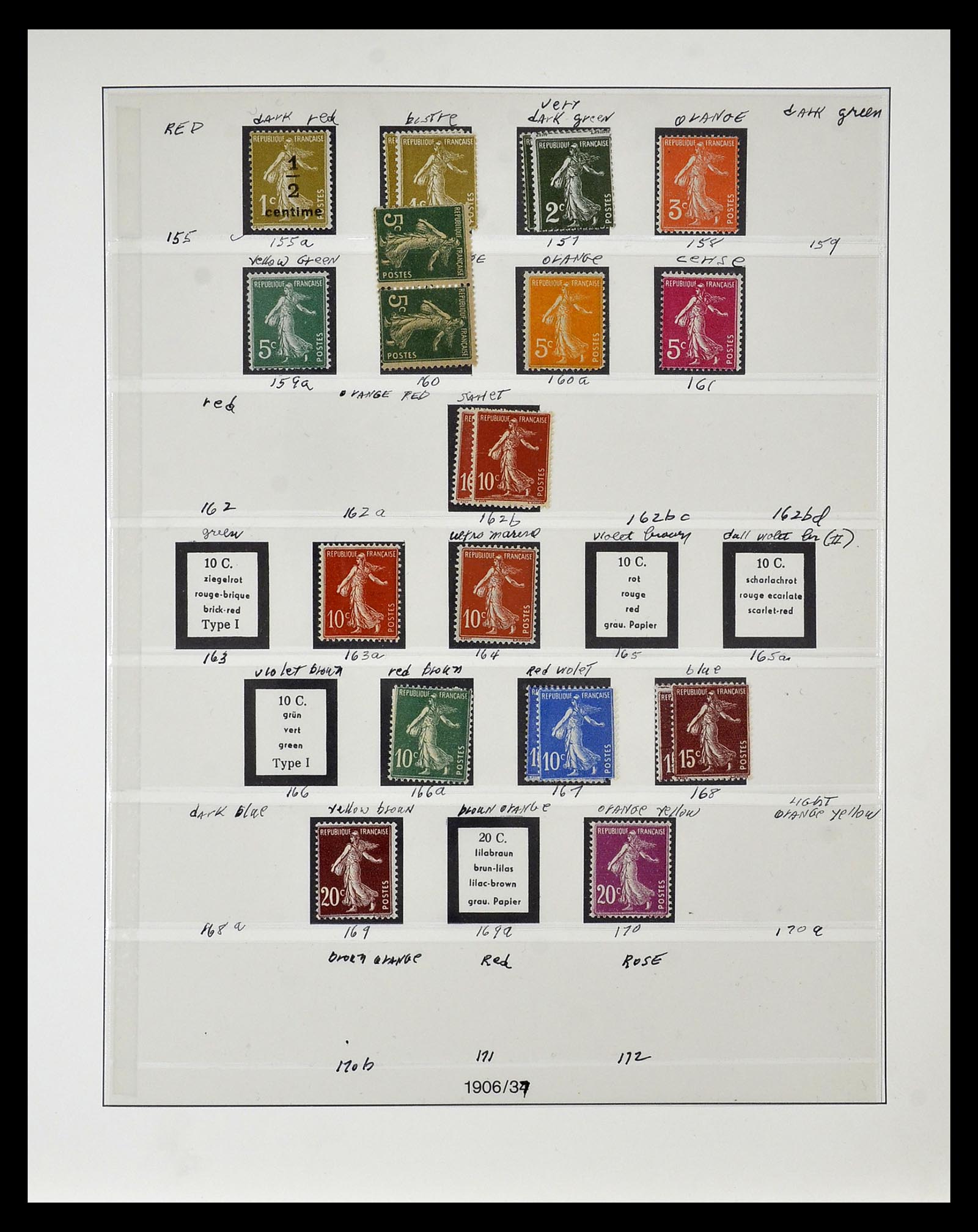 34820 024 - Postzegelverzameling 34820 Frankrijk SUPERVERZAMELING 1849-1960.